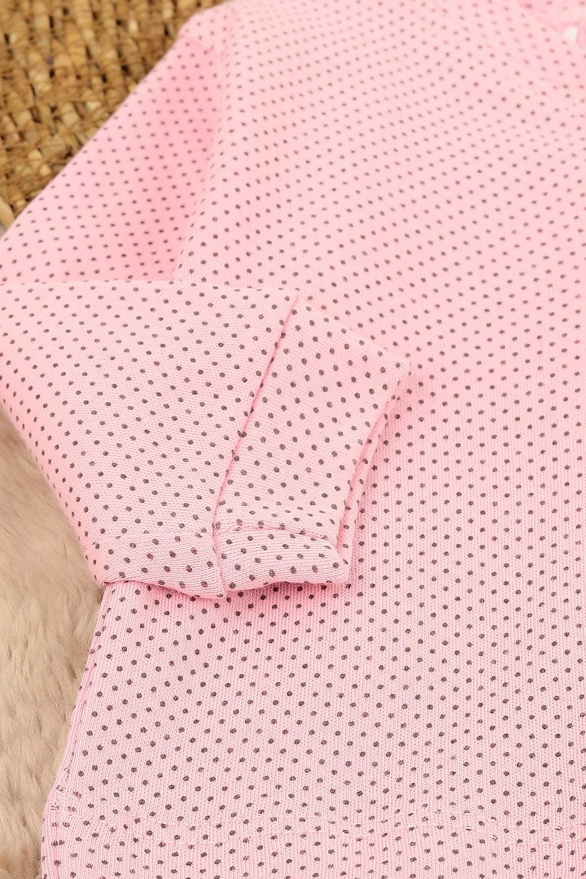 Pembe (6-12 Ay) Puanlı Önden Çıtçıtlı Bebe Takım 148424