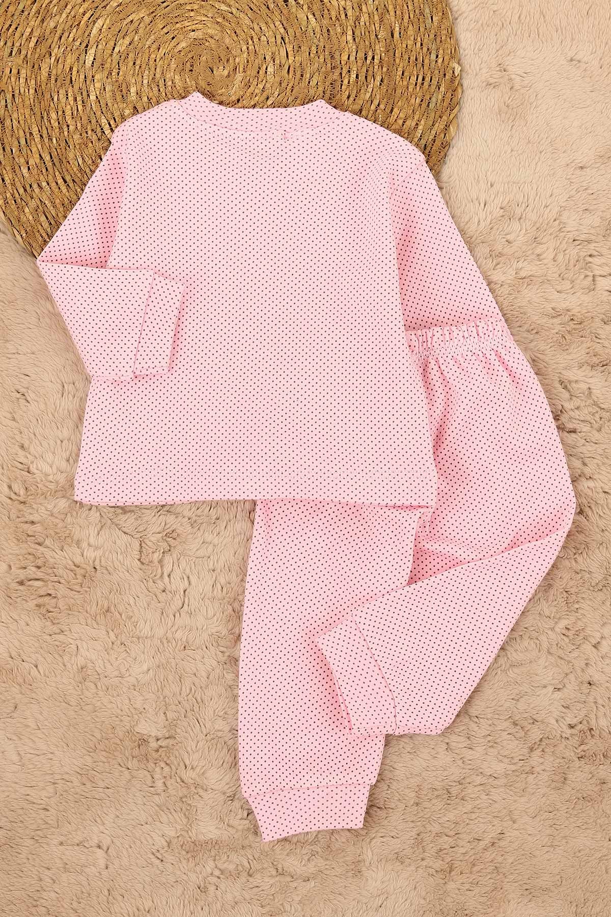 Pembe (6-12 Ay) Puanlı Önden Çıtçıtlı Bebe Takım 148424