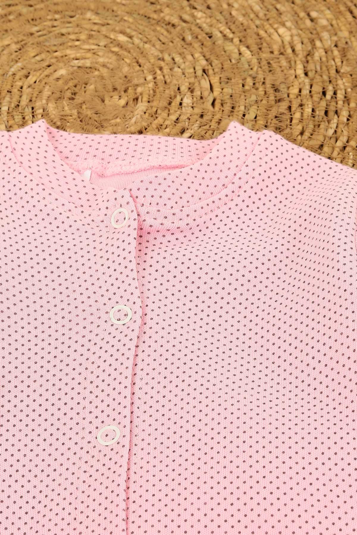 Pembe (6-12 Ay) Puanlı Önden Çıtçıtlı Bebe Takım 148424