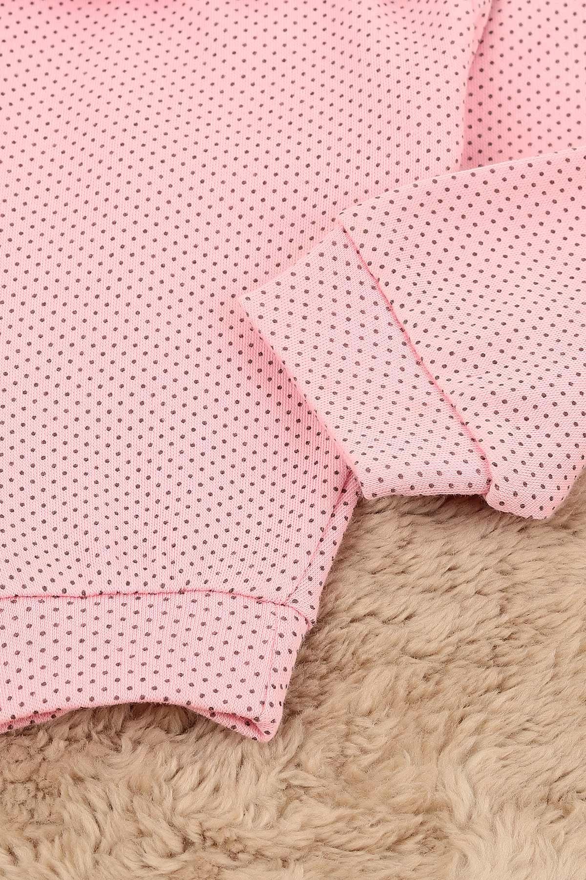 Pembe (6-12 Ay) Puanlı Önden Çıtçıtlı Bebe Takım 148424