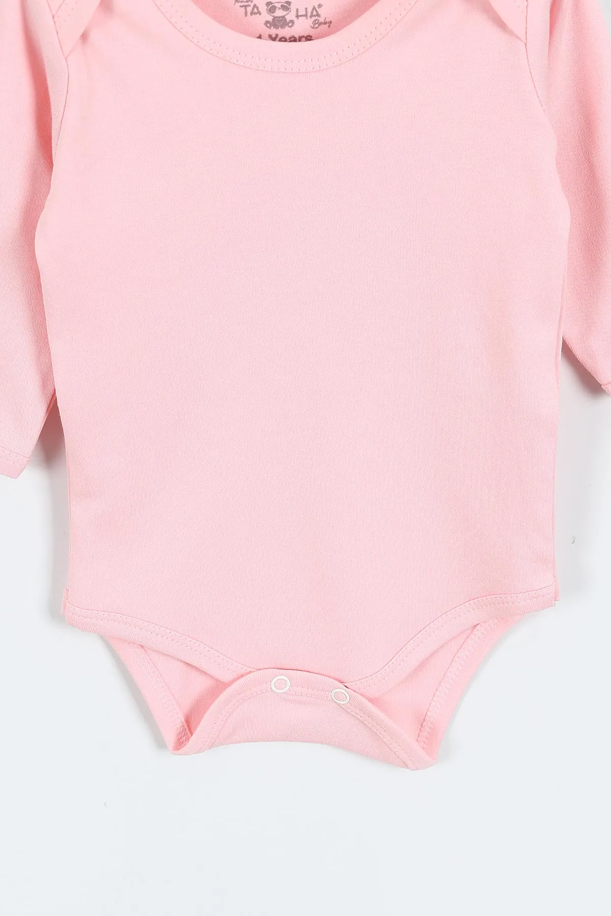 Pembe (6-12 Ay ) Uzun Kol Düz Bebek Çıtçıtlı Badi 418528