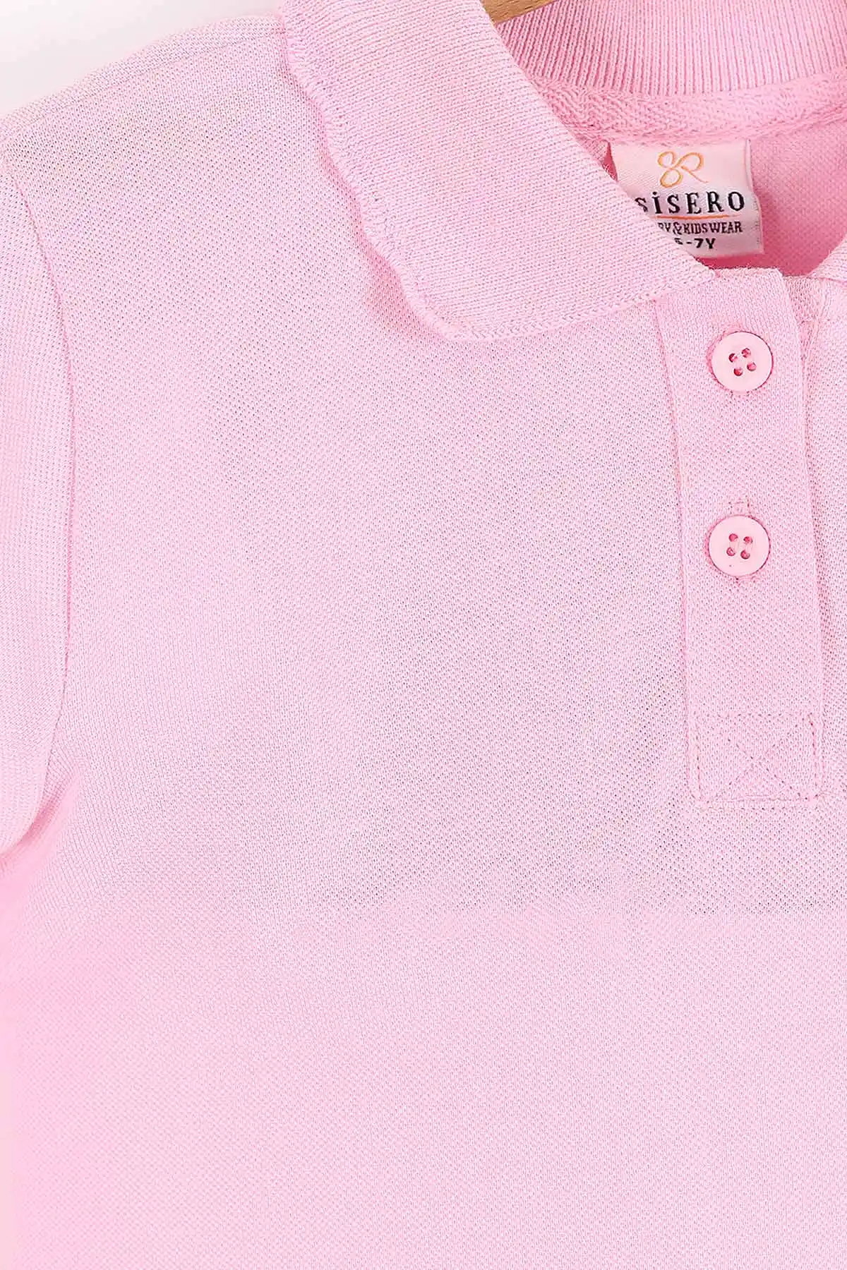 Pembe (6-16 Yaş) Polo Yaka Kız Çocuk Okul Tişörtü 290367