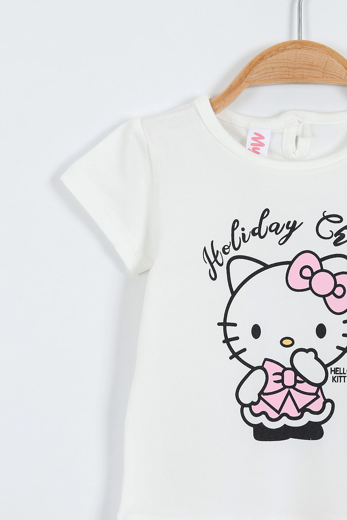 Pembe (6-18 Ay) Hello Kitty Baskılı Tüllü Etekli Kız Bebek Yazlık Takım 357468