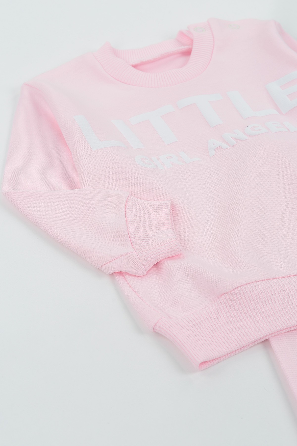 Pembe (6-18 Ay) Lıttle Gırl Angel Baskılı Kız Çocuk Takım 136717