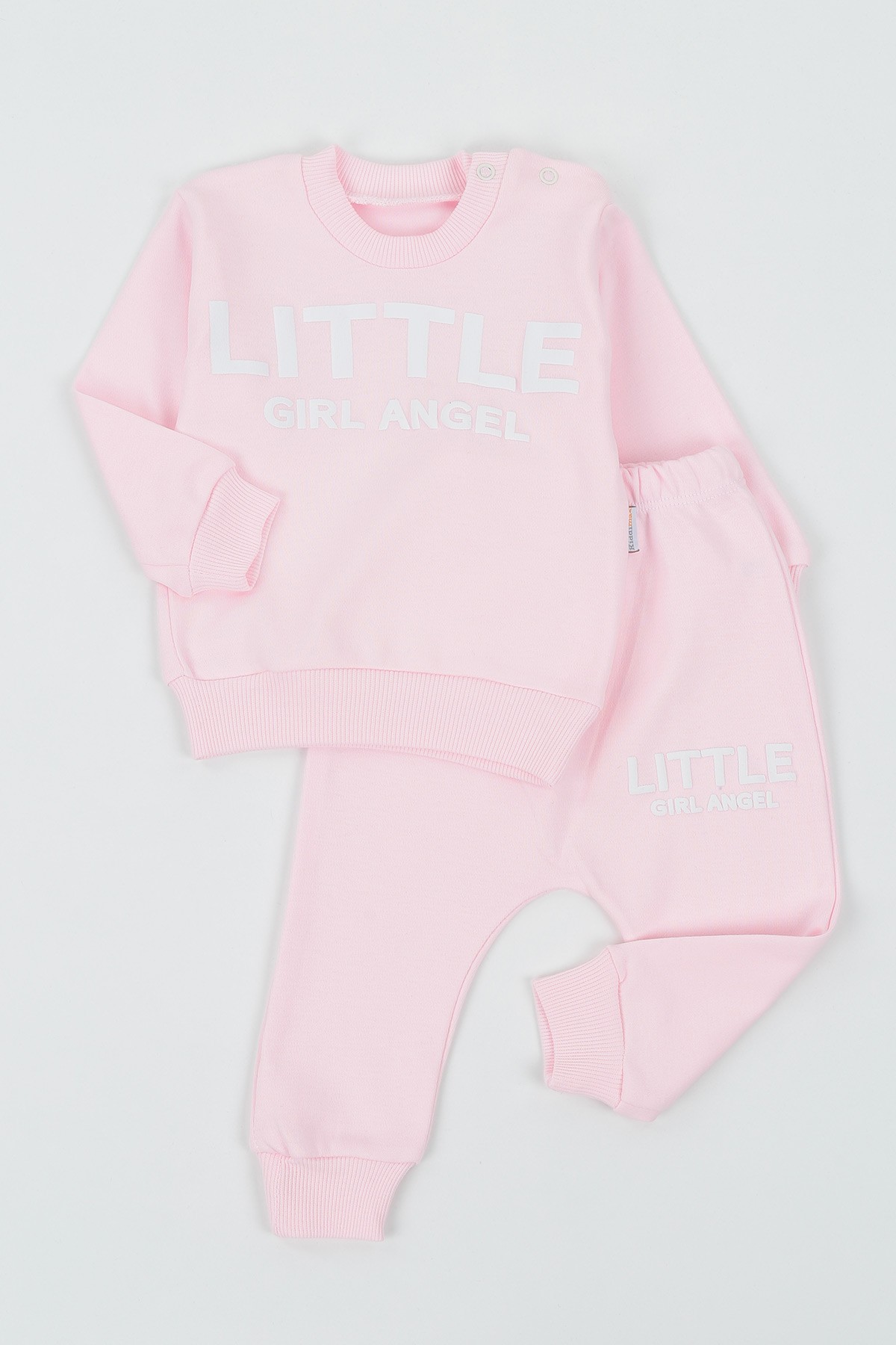 Pembe (6-18 Ay) Lıttle Gırl Angel Baskılı Kız Çocuk Takım 136717