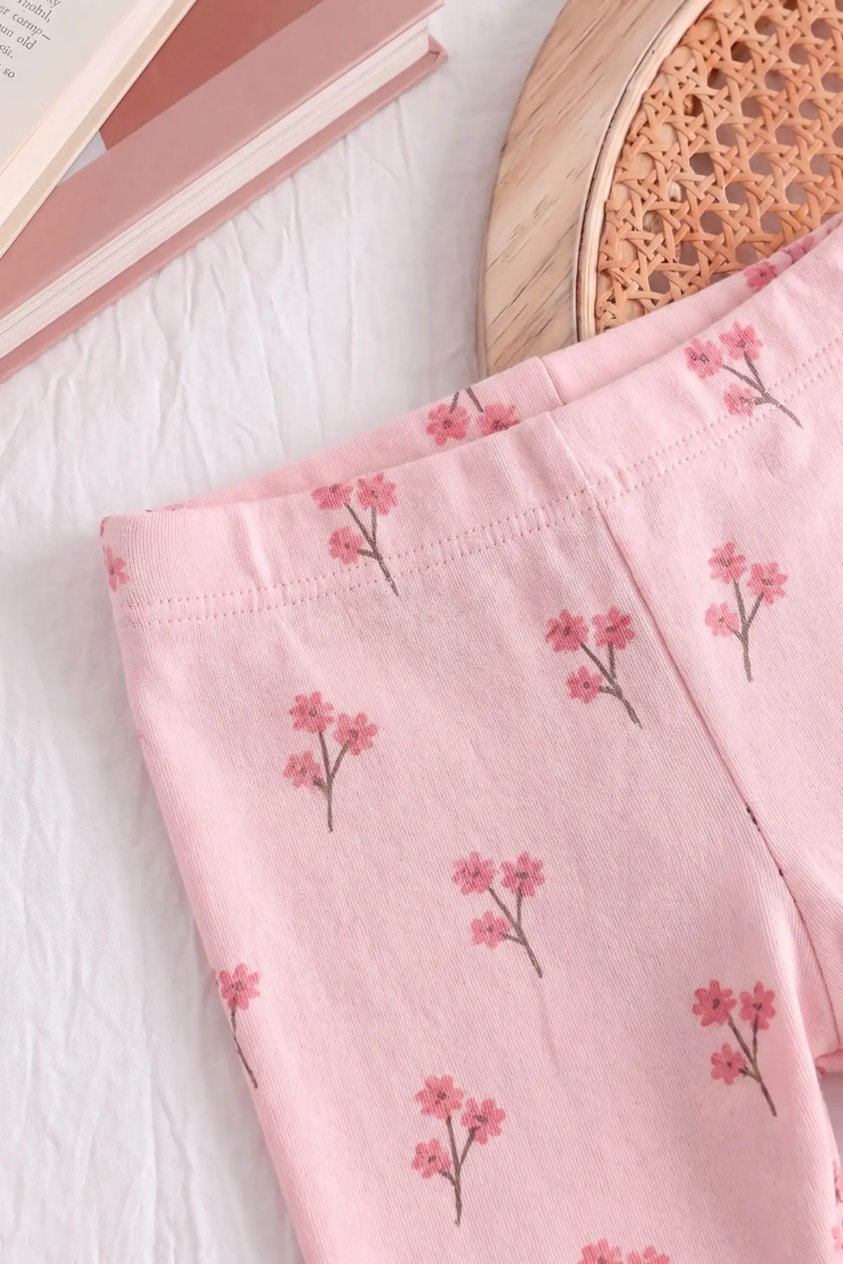 Pembe (6-18 Ay) Tavşan Ve Fare Basklı Taytlı Kız Bebek 2'li Takım 479152