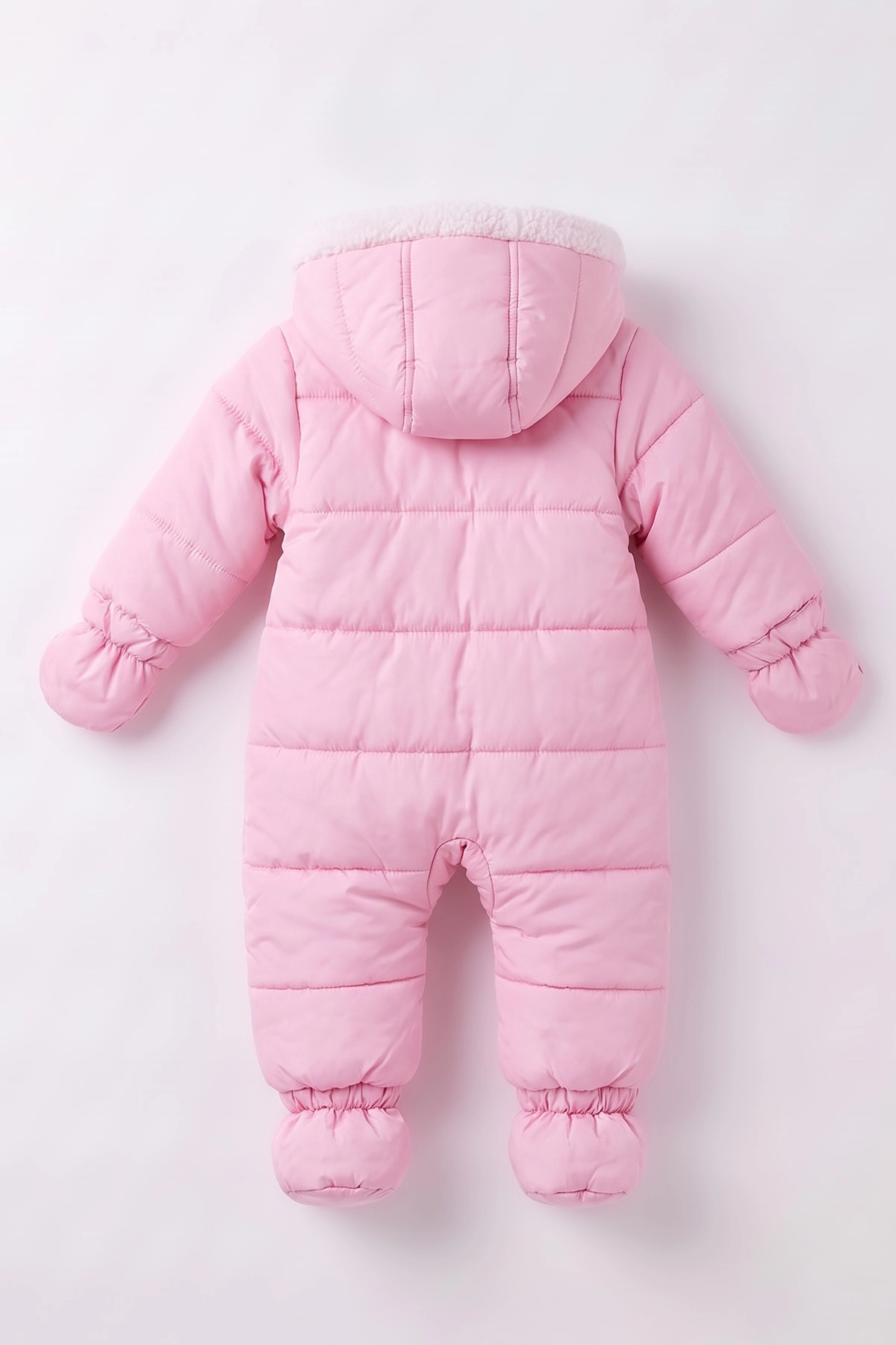 Pembe (6-18 Ay)İçi Kürklü Çıkarılabilir Patik ve Eldivenli Kapüşonlu Bebek Kozmonot Astronot Tulum 490044