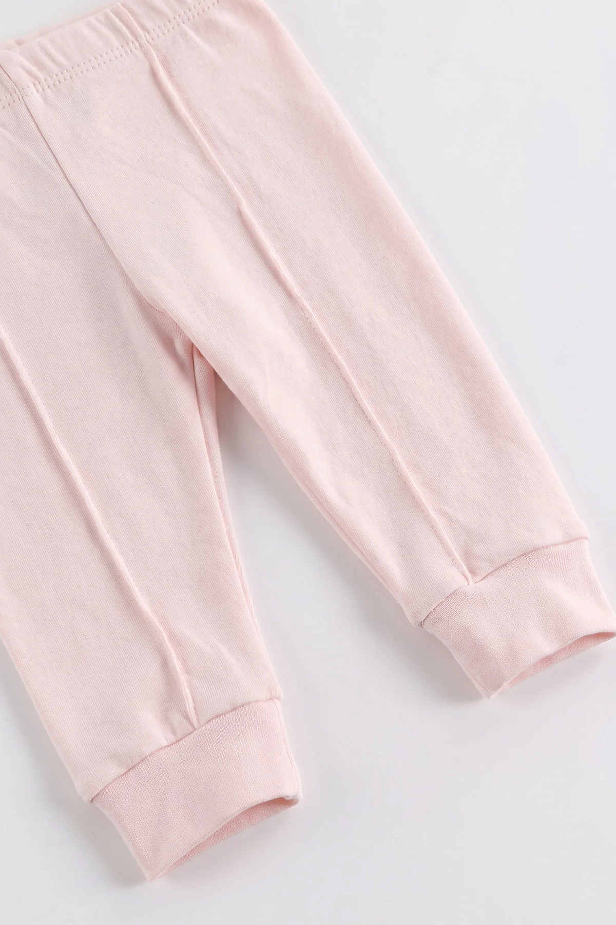 Pembe (6-18 Ay)Tavşan Baskılı Çıtçıtlı Çimalı Kız Bebek takım 477411