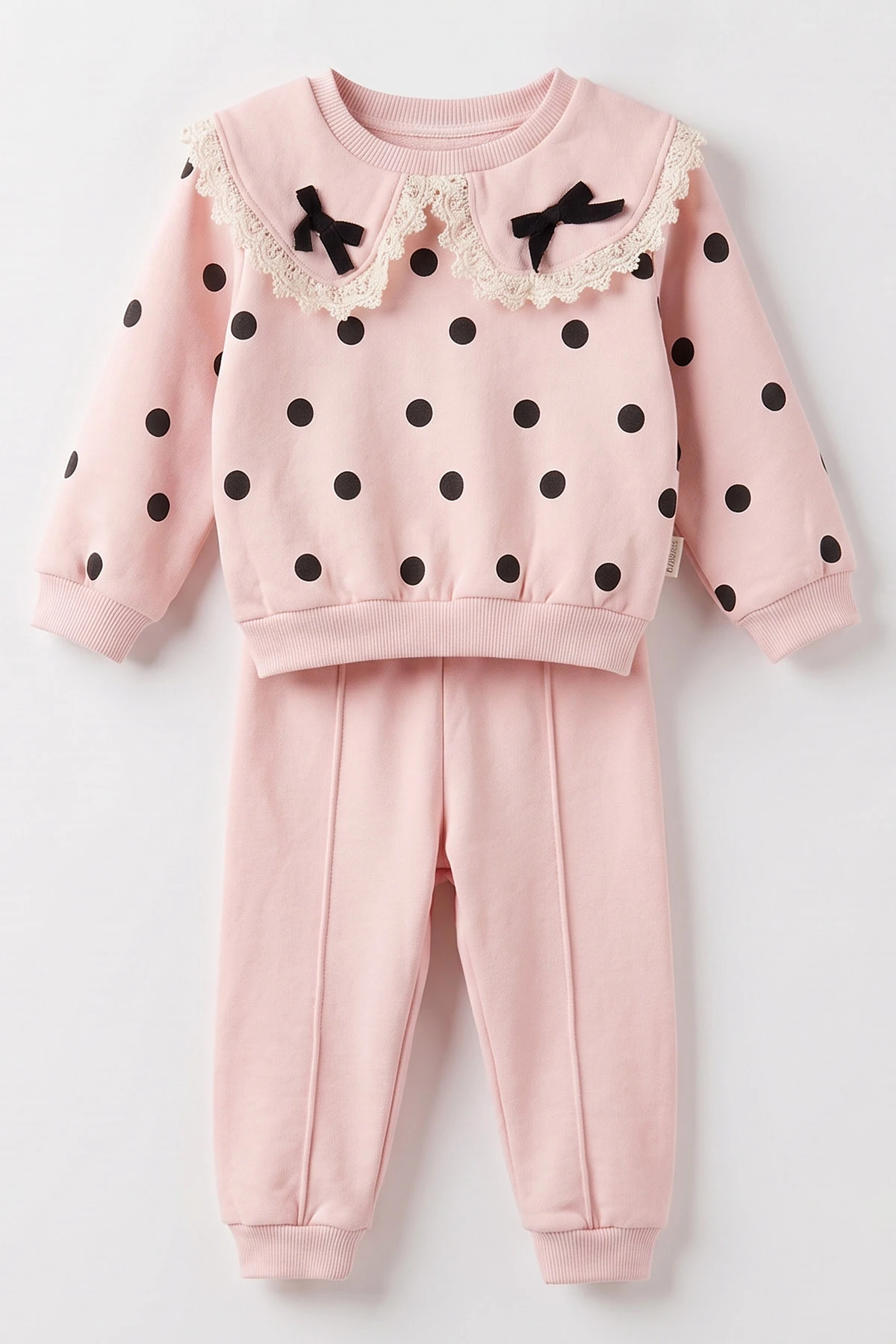 Pembe (6-24 Ay)  Baskılı 3 İp Şardonlu Kız Bebek Kışlık Takım 490801