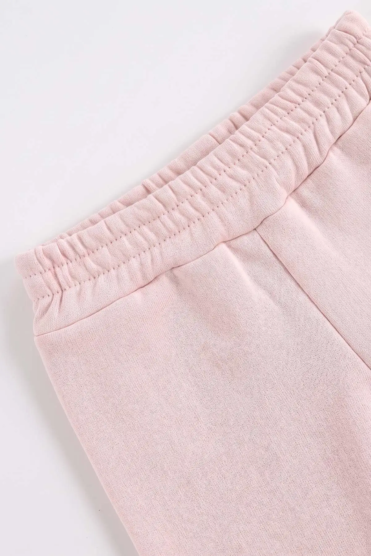 Pembe (6-24 Ay) C Nakışlı Kolej Ceketli  3 İp Şardonlu Kız Bebek Kışlık Takım 485271