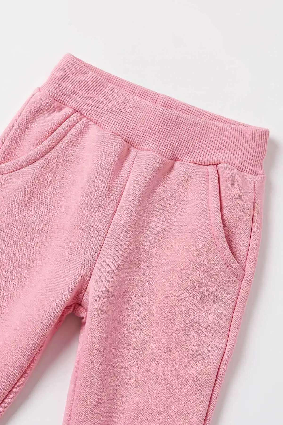 Pembe (6-24 Ay) Çiçek Nakışlı Fırfırlı Dantelli 3 İp Kız Bebek Kışlık Takım 490779