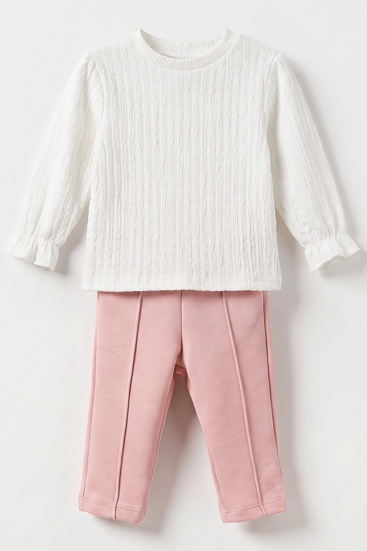 Pembe (6-24 Ay) İçi Peluş Montlu Kız Bebek 3'lü Takım 482584
