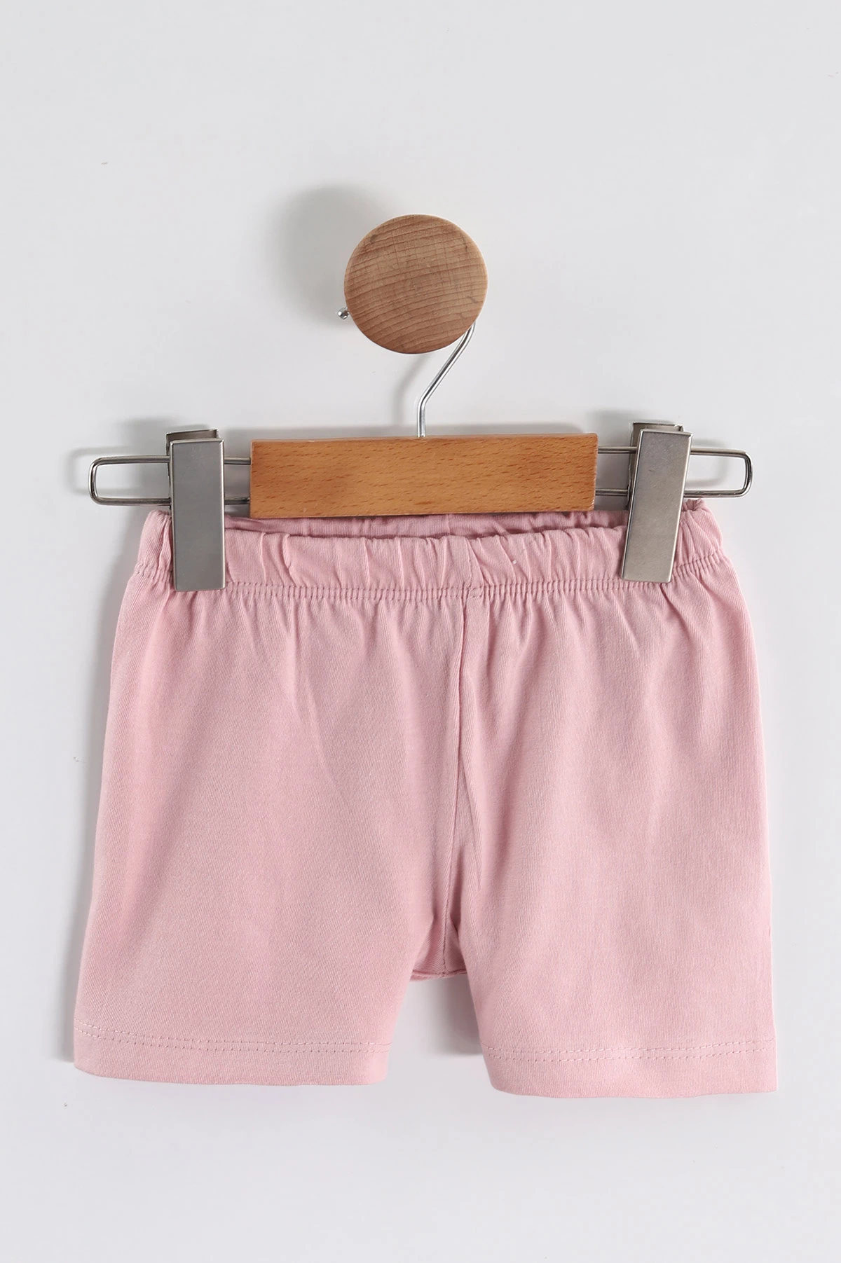 Pembe (6-24 Ay) Kalp Baskılı Tişört ve Şortlu Kız Bebek Yazlık Takım 467642
