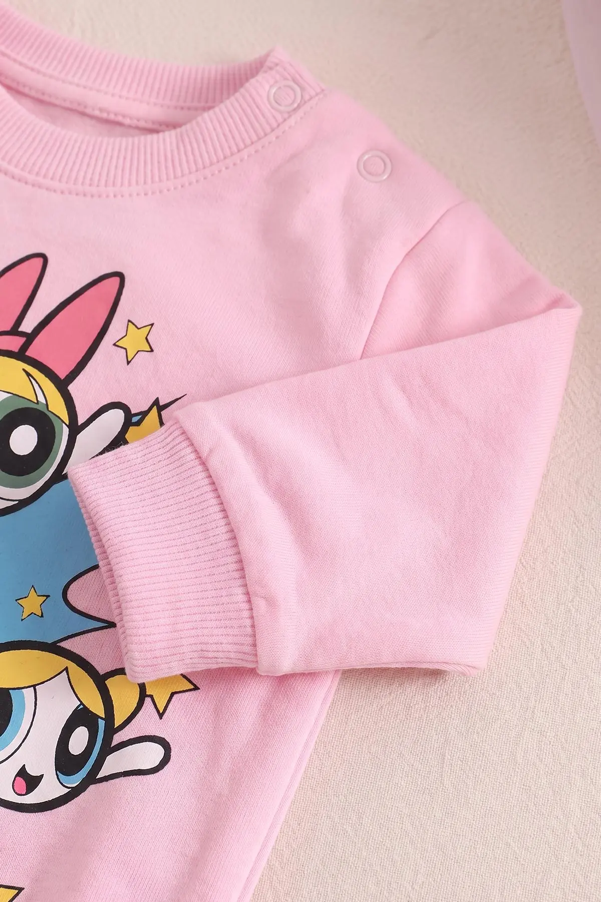 Pembe (6-24 Ay) Karakter Baskılı Fitilli Taytlı 2'li Kız Bebek Takım 472680
