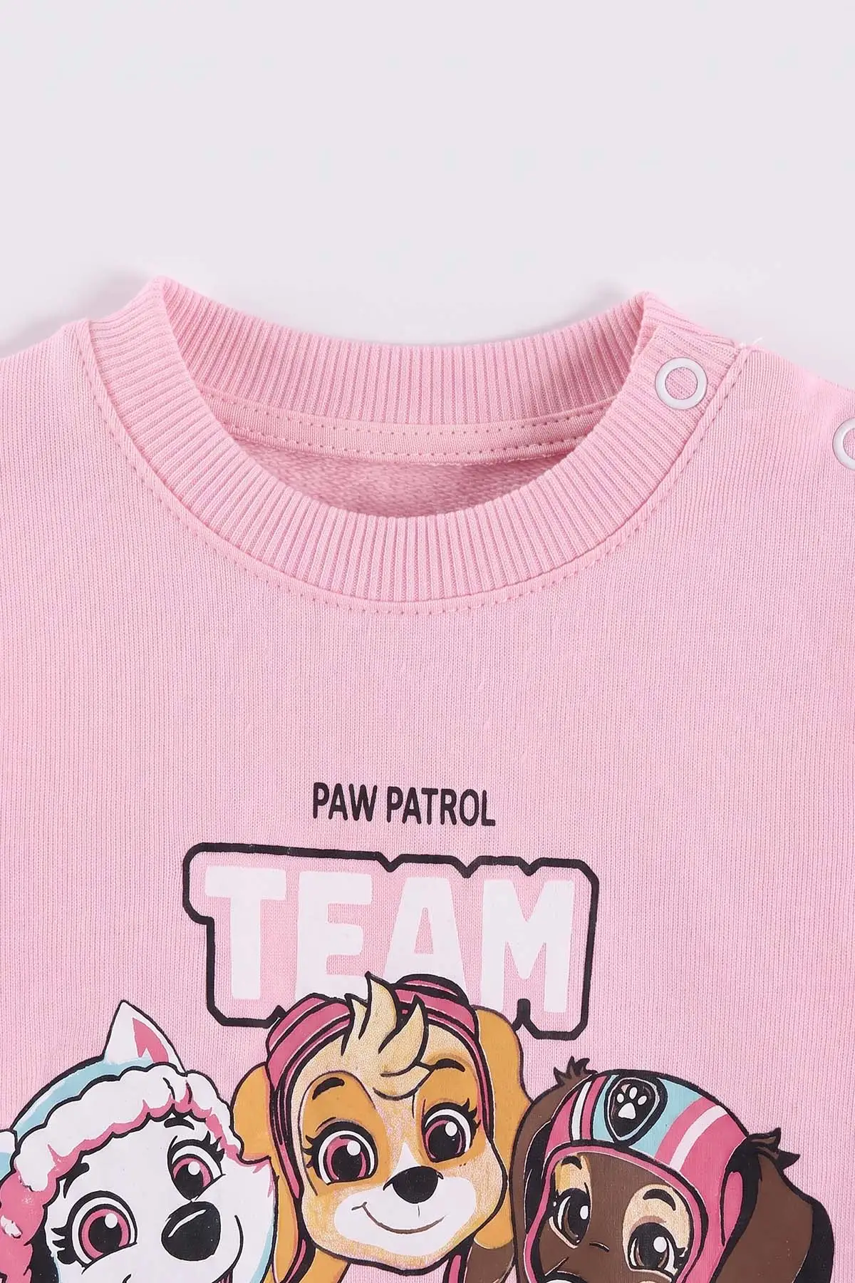 Pembe (6-24 Ay) Karakter Baskılı Sweat ve Fitilli İspanyol Taytlı Kız Bebek 2'li Takım 472653
