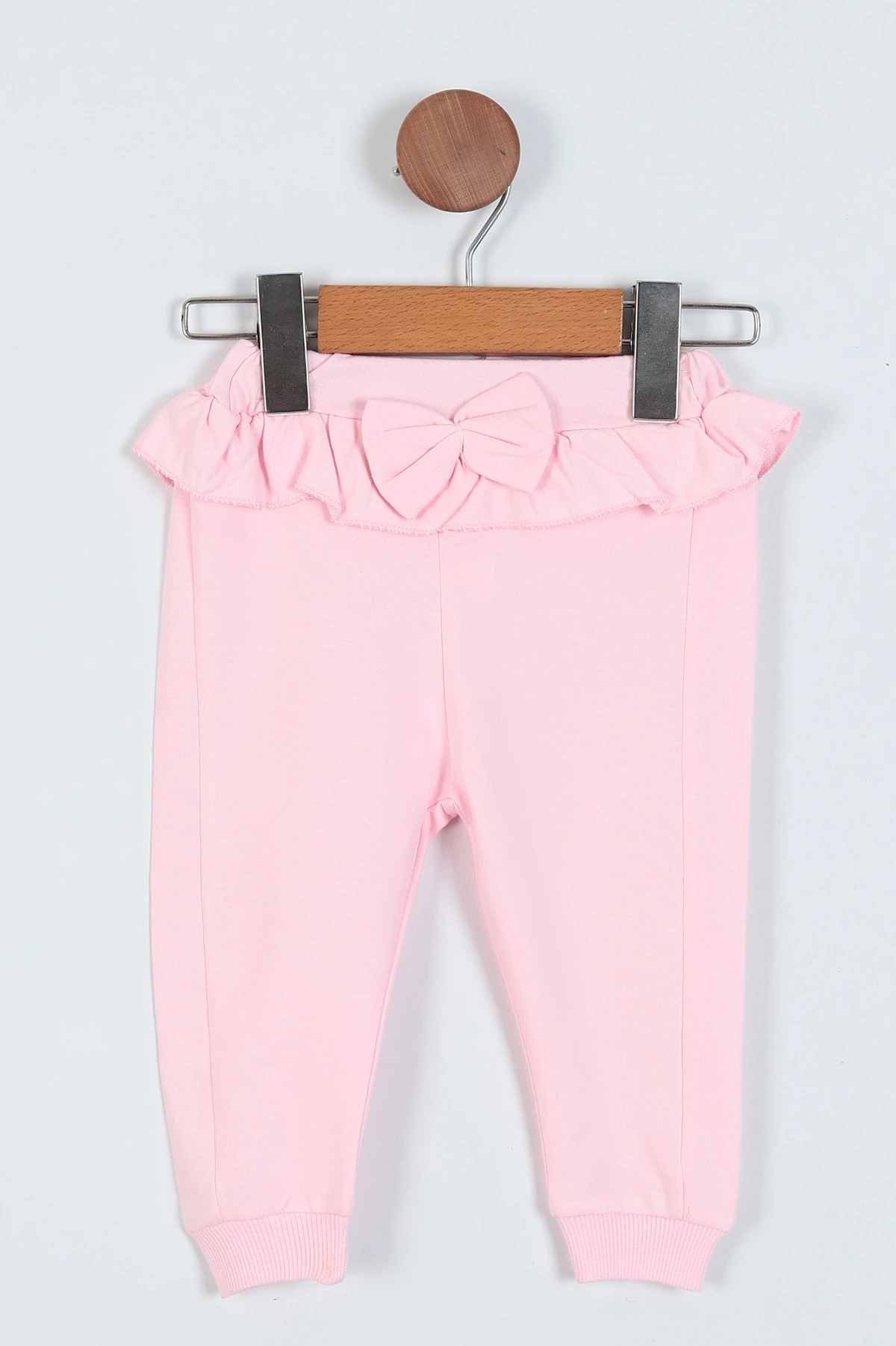 Pembe (6-24 Ay) Nakışlı Fırfırlı Kız Bebe Takım 226786