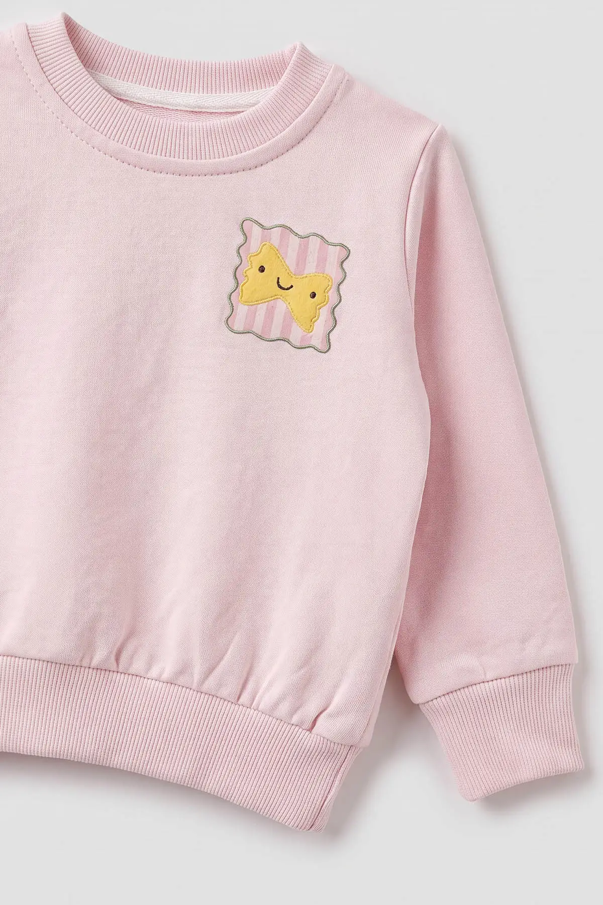 Pembe (6-24 Ay) Ön Arka Baskılı 2 İp Kız Bebek Takım 490654
