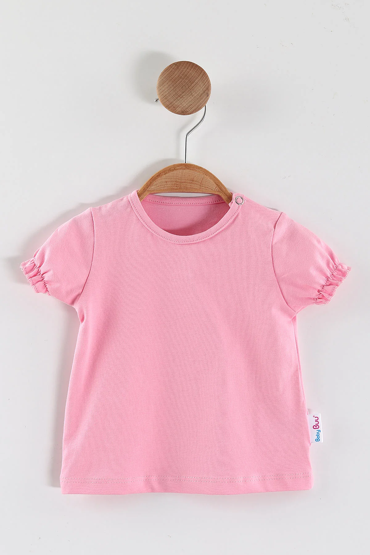 Pembe (6-24 Ay) Papatya Nakışlı   Ayarlanabilir Askılı Tişörtlü  Kot Kız Bebek Elbise  445437