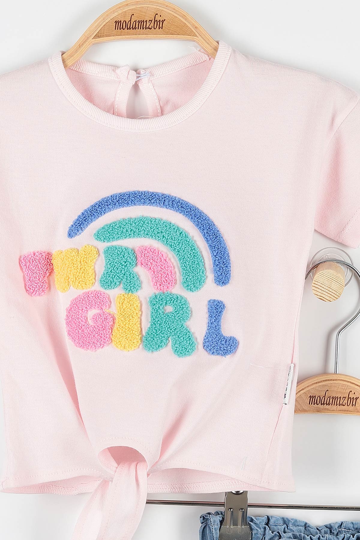 Pembe (6-24 Ay) Pwr Girl Gökkuşağı Nakışlı Kız Çocuk Takım 171822