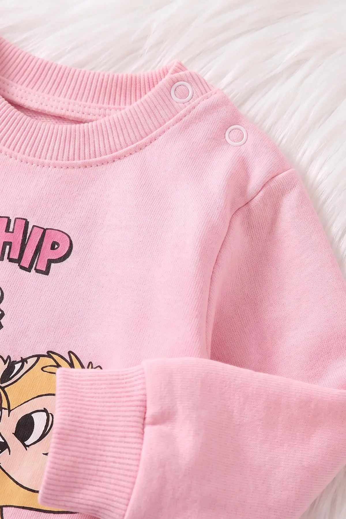 Pembe (6-24 Ay) Sincap Baskılı Sweat ve Fitilli İspanyol Paça  Taytlı   Kız Bebek 2'li  Takım 472657