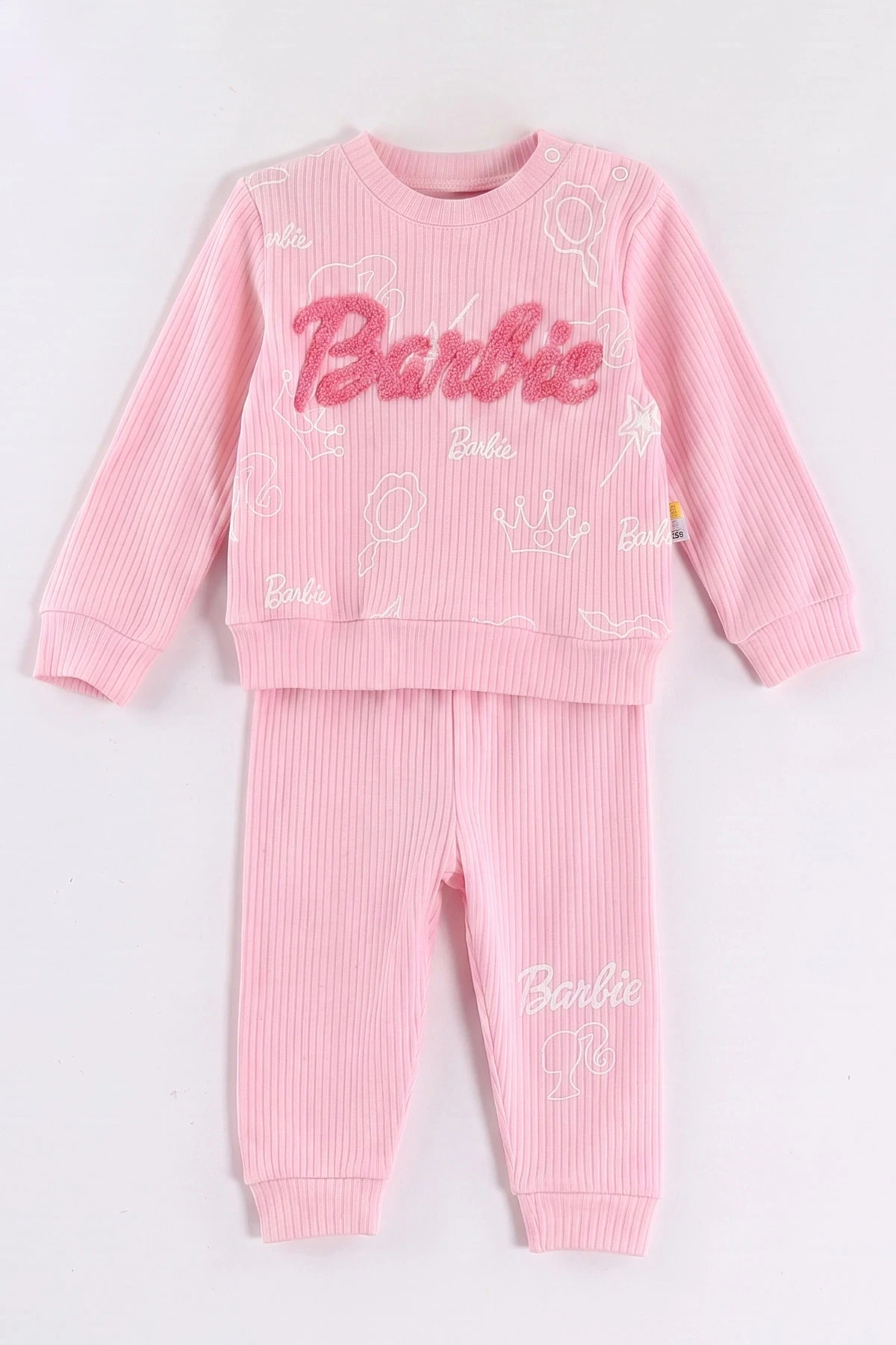 Pembe (6-24 Ay) Süzene Nakışlı  Kız Bebek 2'li  Takım 472649