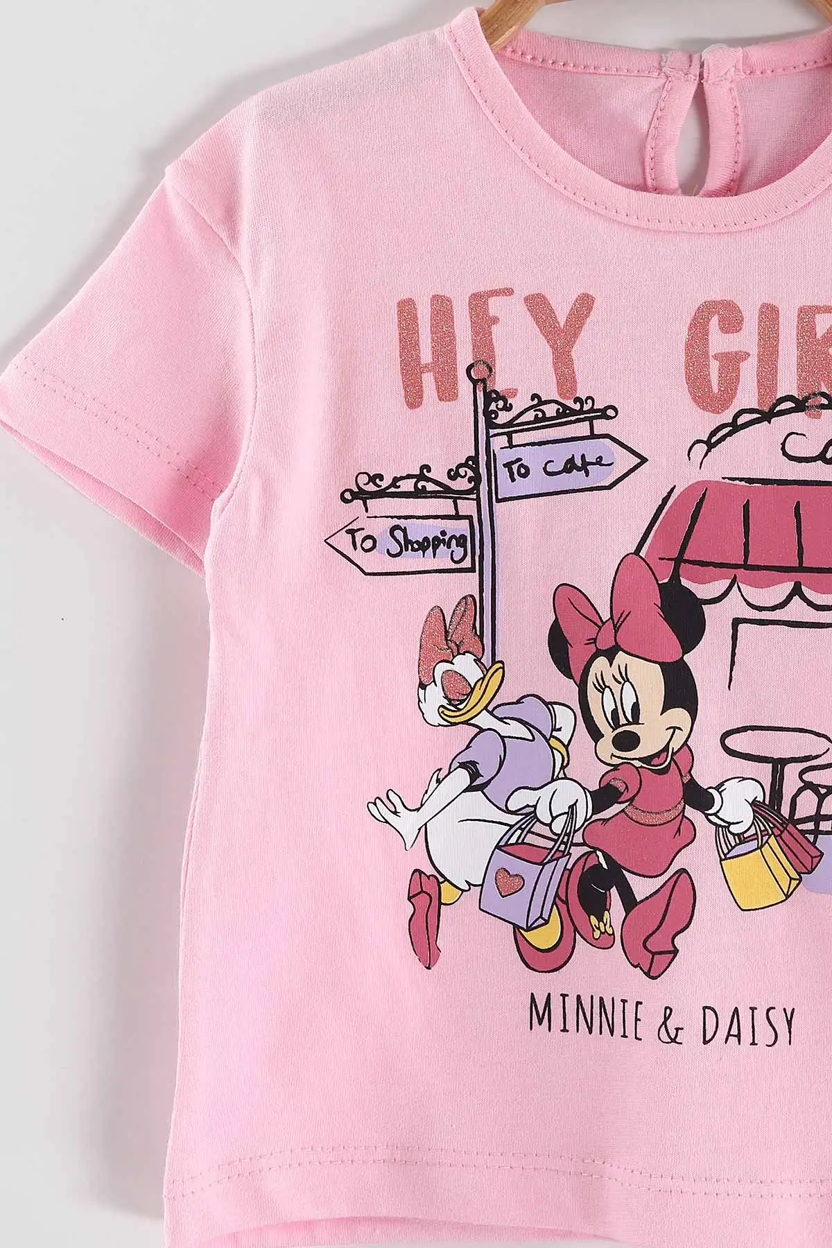 Pembe (6-24 Ay)Hey Girls  Baskılı Süprem Kız Bebek  Yazlık Takım 440502