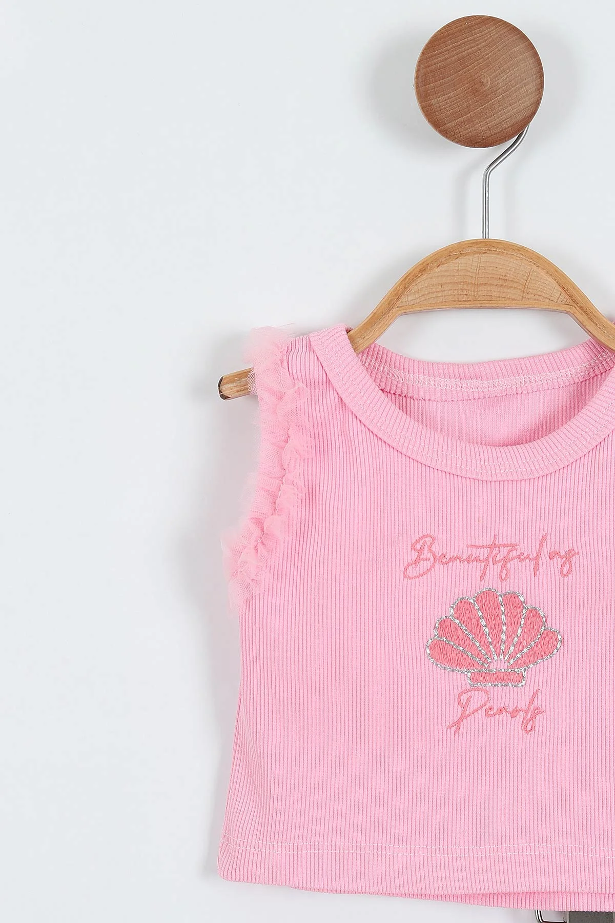 Pembe (6-24 Ay)Nakışlı Badili Tütü Etekli Kız Bebek Takım 357220