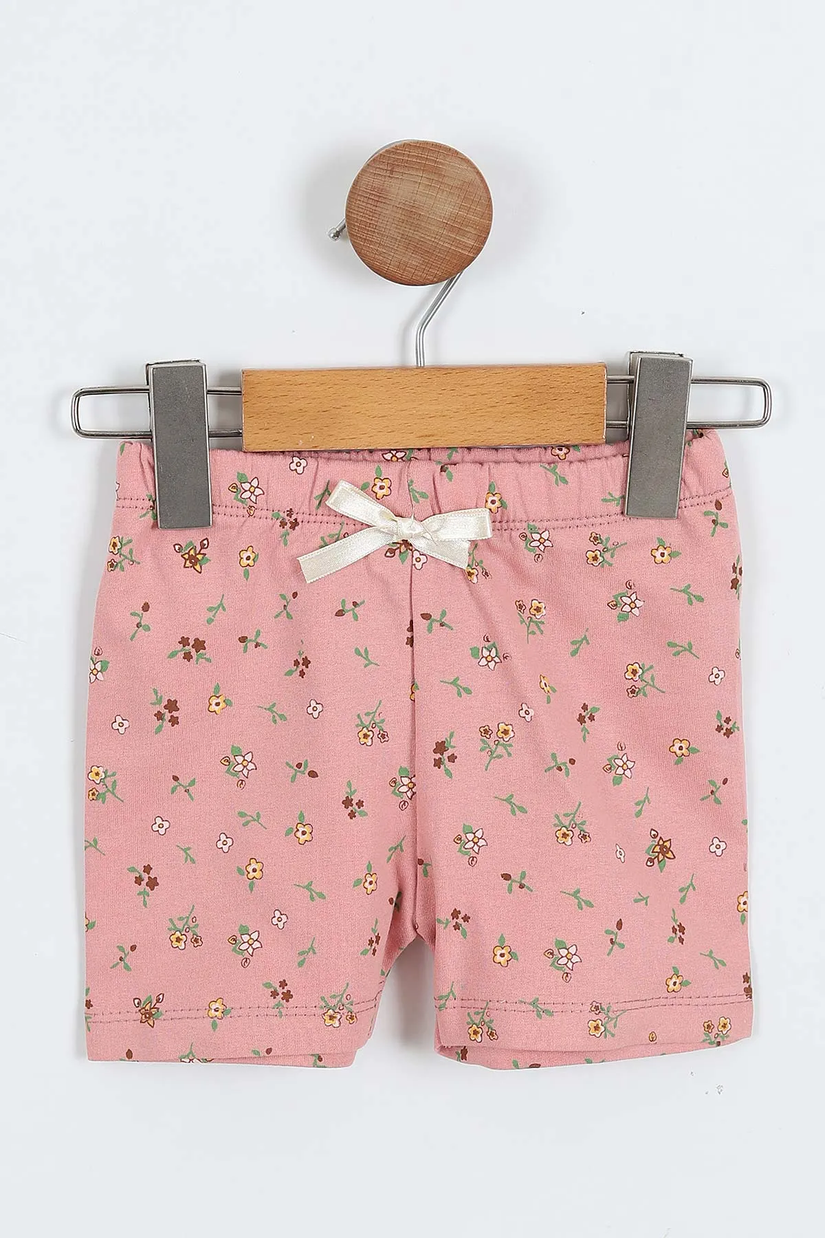 Pembe (6-24 Ay)Nakışlı Çiçek Baskılı Şortlu Kız Bebek Takım 357064