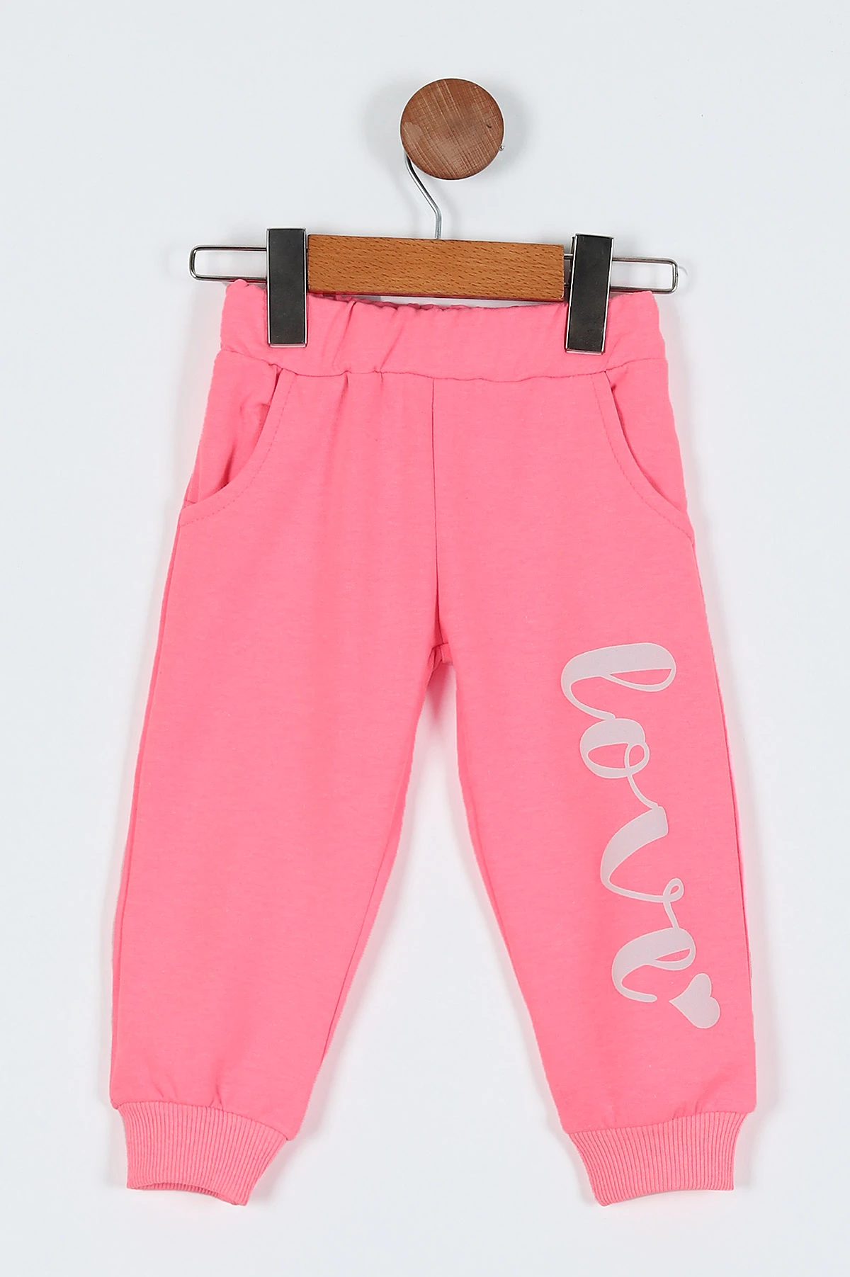 Pembe (6-9 Yaş) Baskılı İki İp Kız Çocuk Eşofman Alt 236838