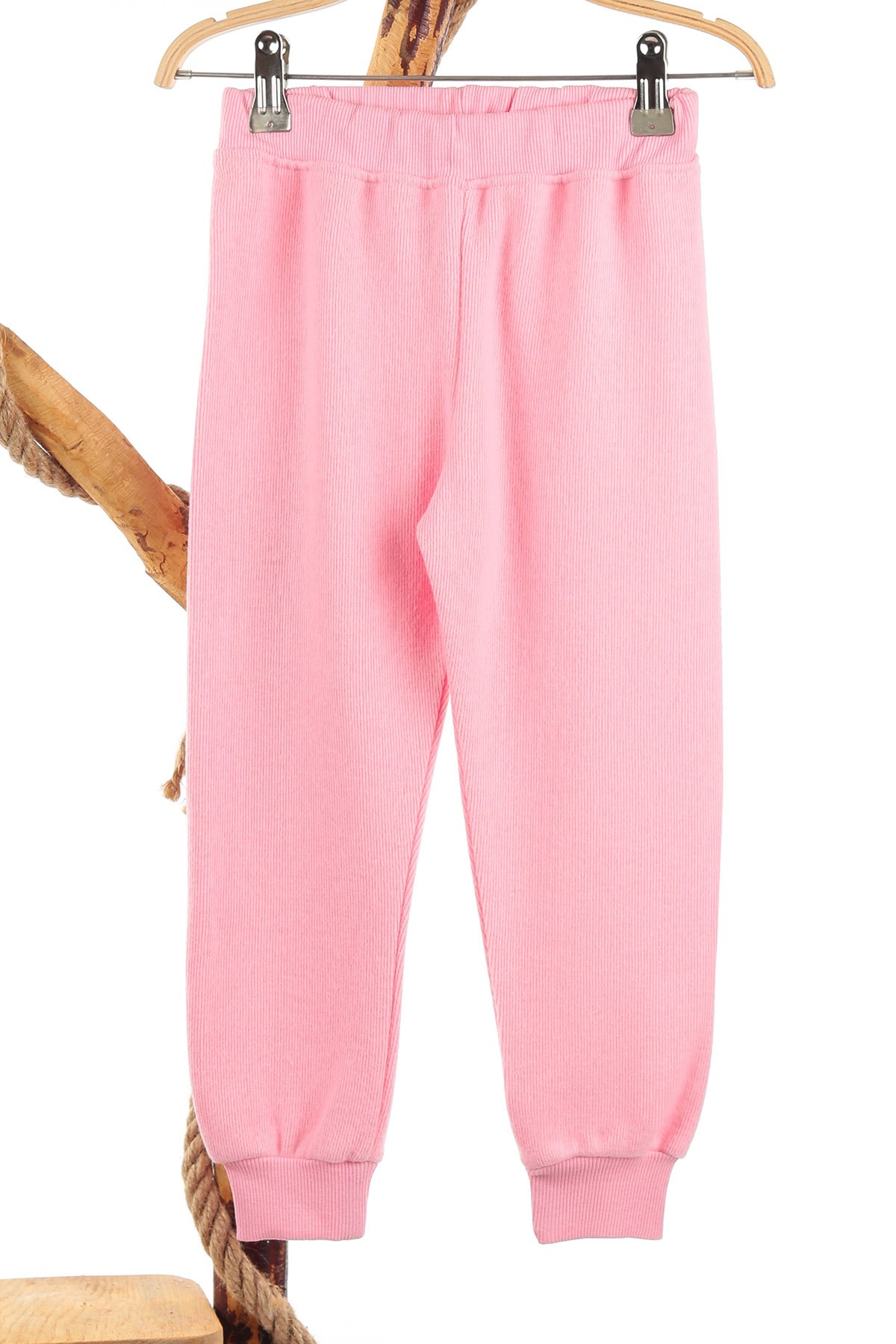 Pembe (6-9 Yaş) Rengarenk Ponponlu Selanik Kumaş Kız Çocuk Takım 144372