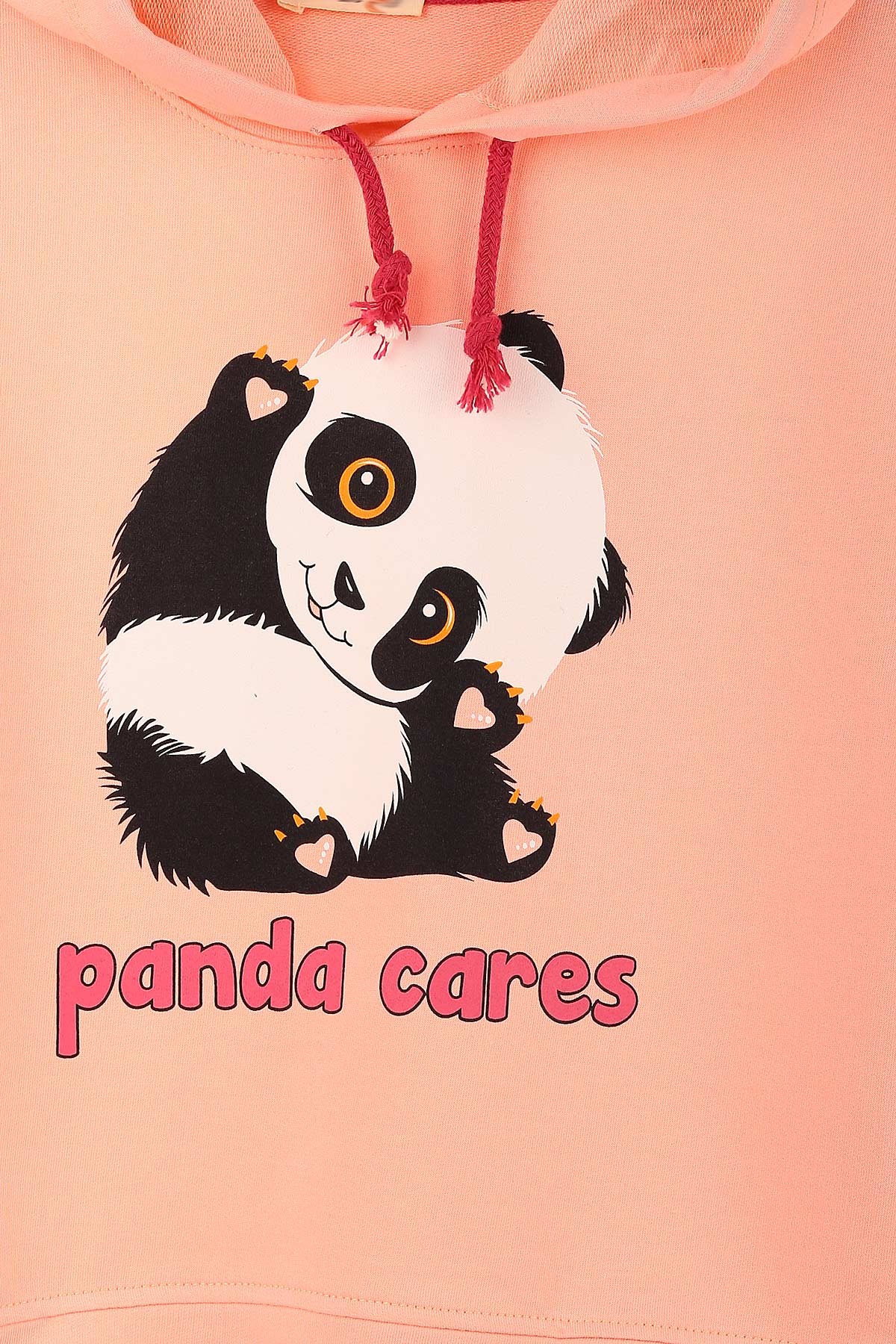 Pembe (7-11 Yaş) Panda Baskılı Kaşkorse Garnili  İki İp Kız Çocuk Takım 150606