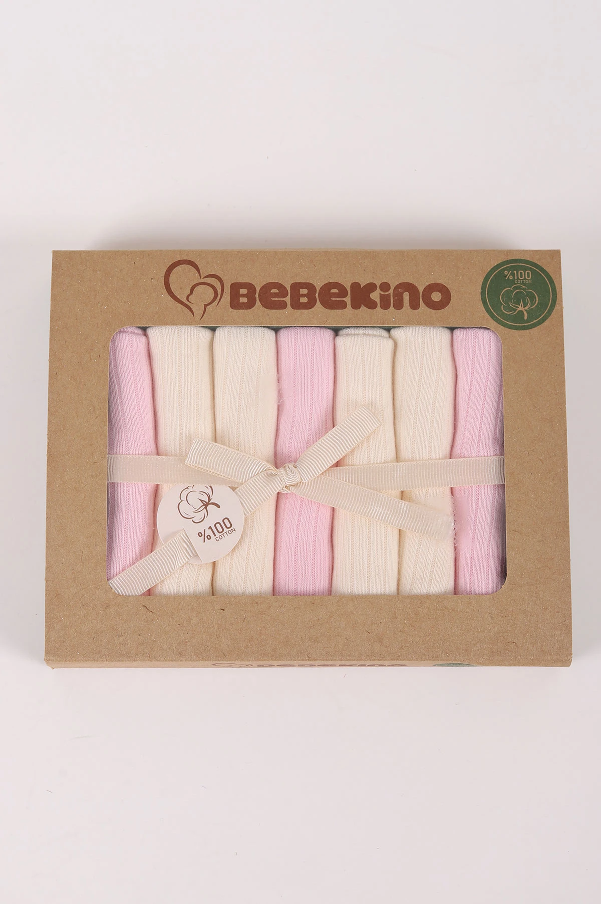 Pembe 7'li Kutulu Desenli Bebek Mendil 456004
