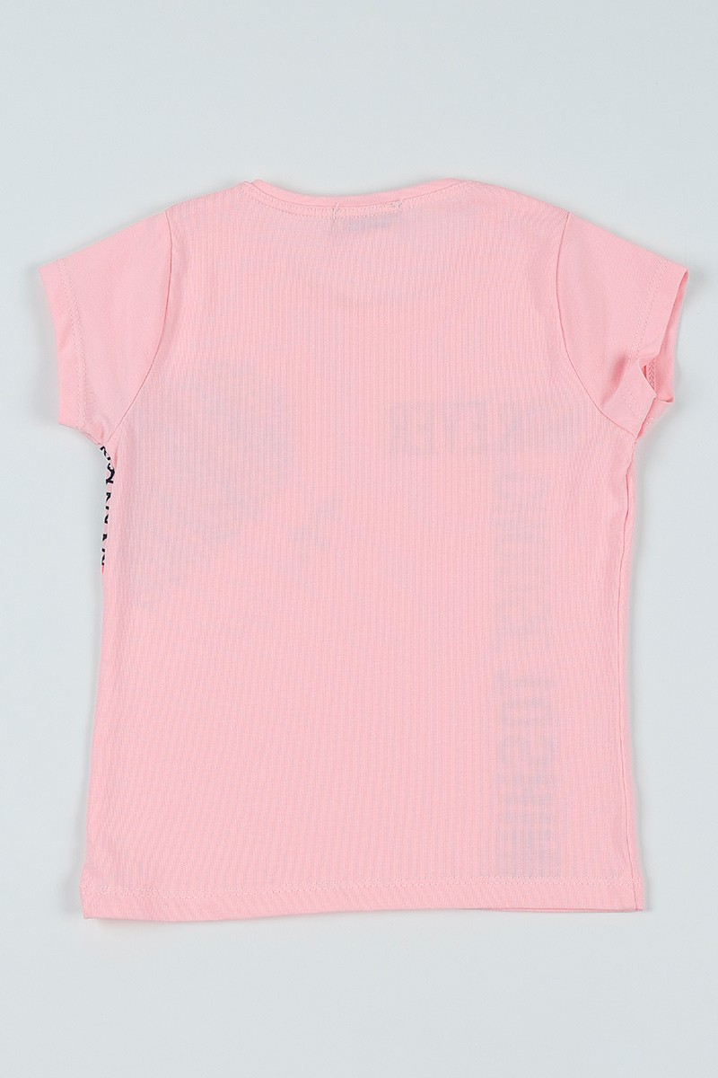 Pembe (8-12 Yaş) Forever Baskılı Kız Çocuk Tişört 94599