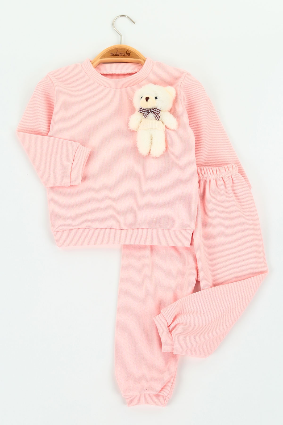 Pembe (9-18 ay) Ayıcıklı Kız Çocuk Takım 127411