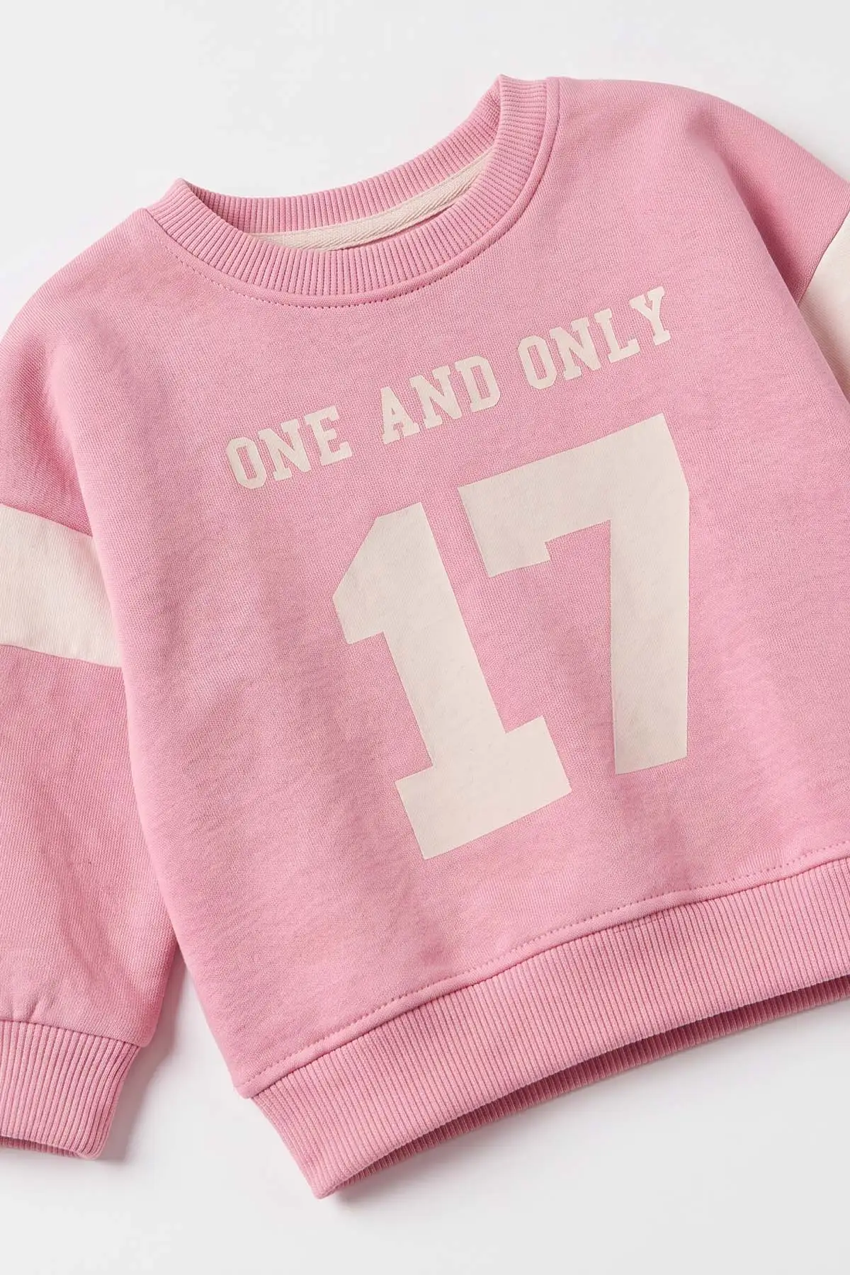 Pembe (9-24 Ay) Baskılı İçi Şardonlu Kız Bebek İkili Takım 493077