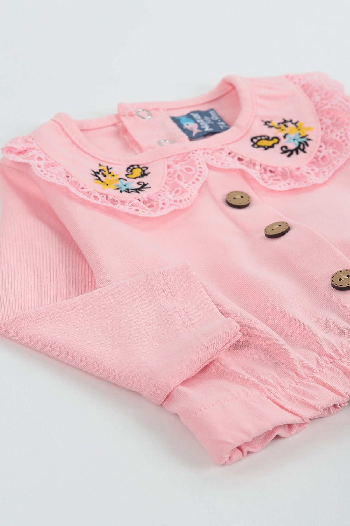 Pembe (9-24 Ay) Nakış Yakalı Süprem Kız Çocuk Takım 131159