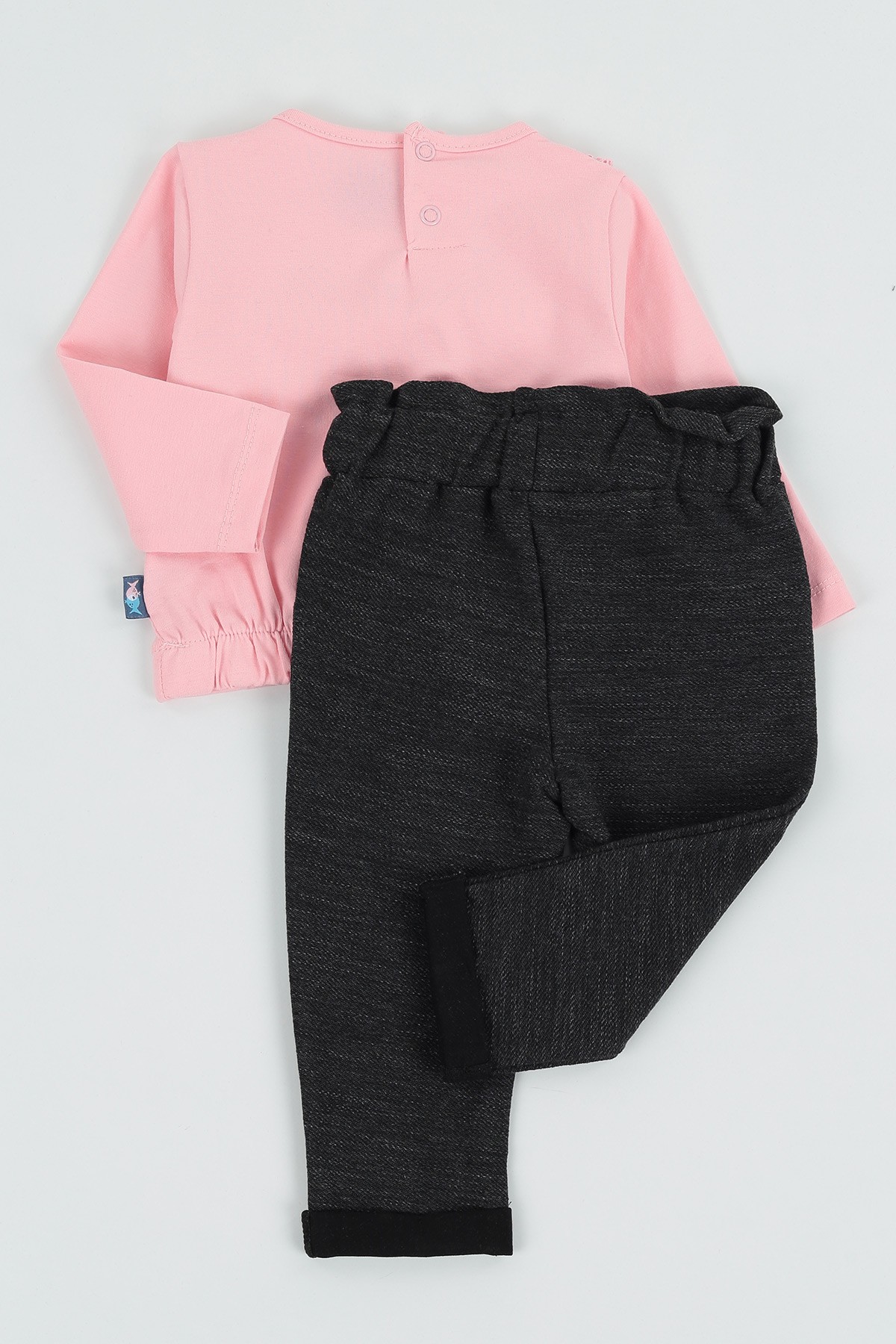 Pembe (9-24 Ay) Nakış Yakalı Süprem Kız Çocuk Takım 131159