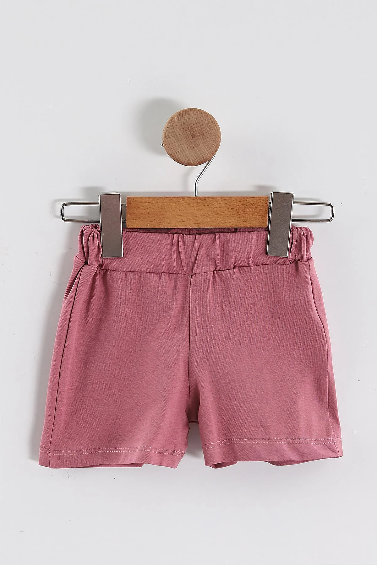 Pembe (9-36 Ay)  Nakışlı Tişörtlü   Şortlu Kız Bebek Yazlık Takım 445507