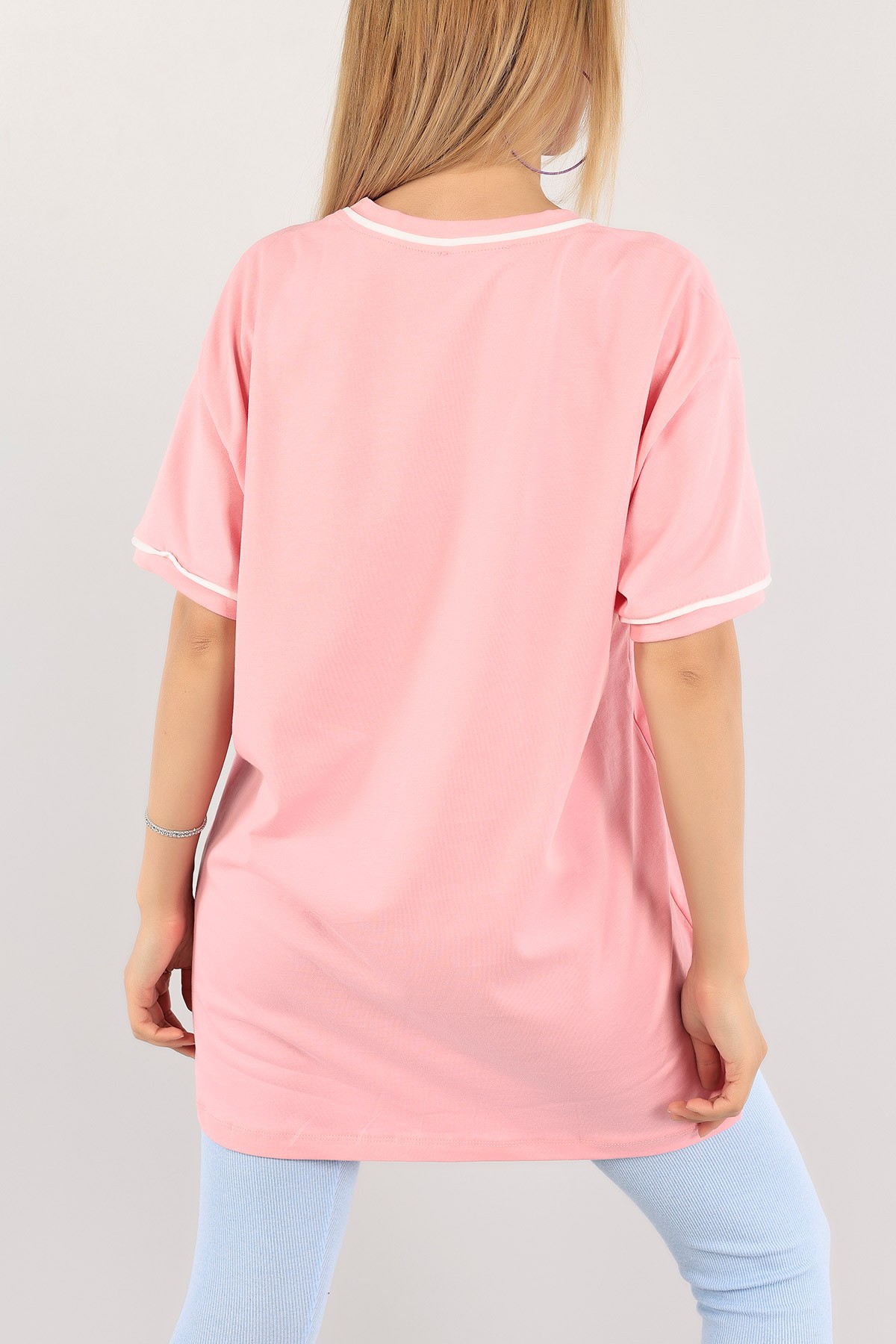 Pembe Ara Biyeli Bayan Tişört 114382