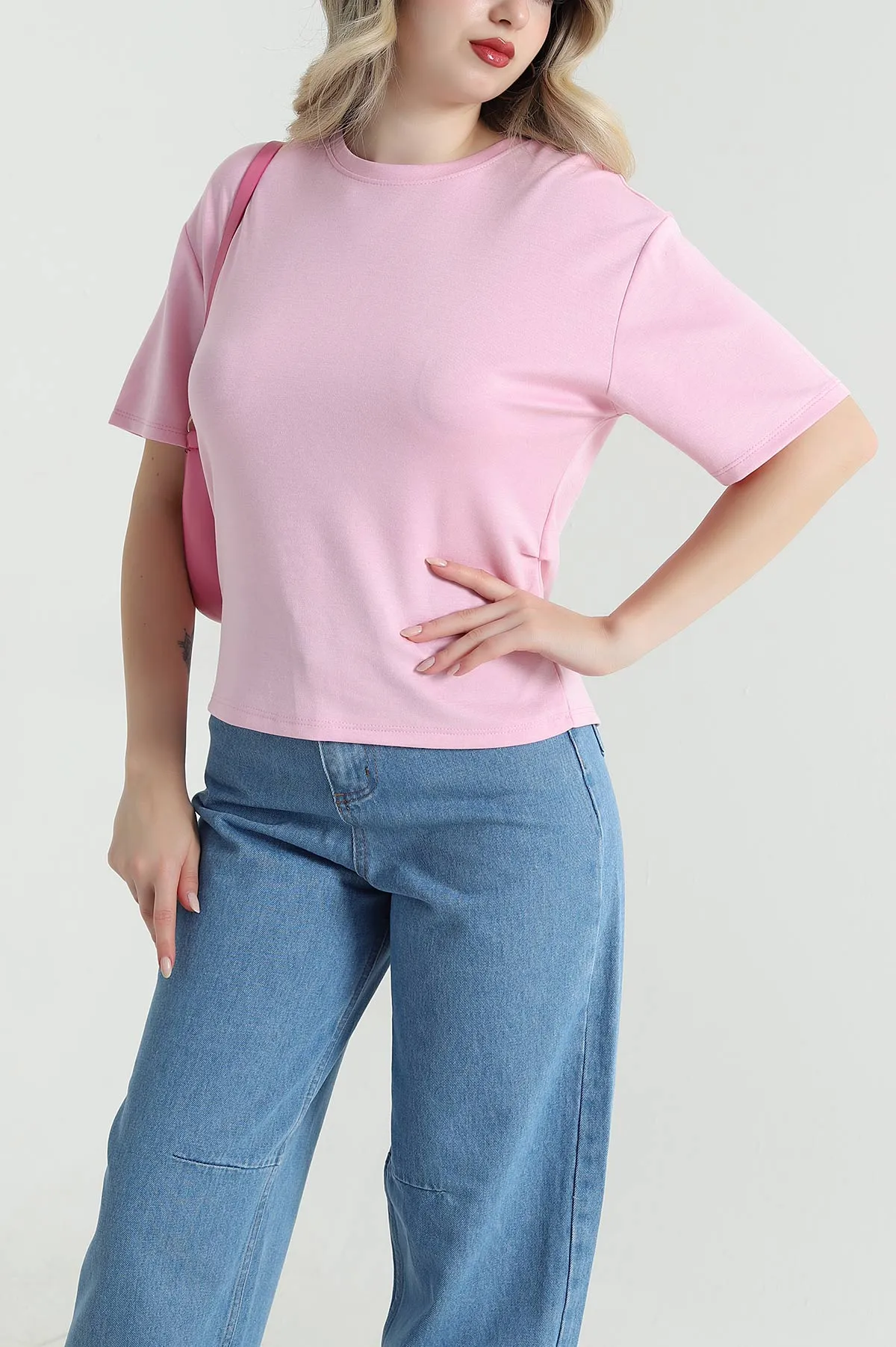 Pembe Arkası Yırtmaçlı Oysho Kadın Üst 465716