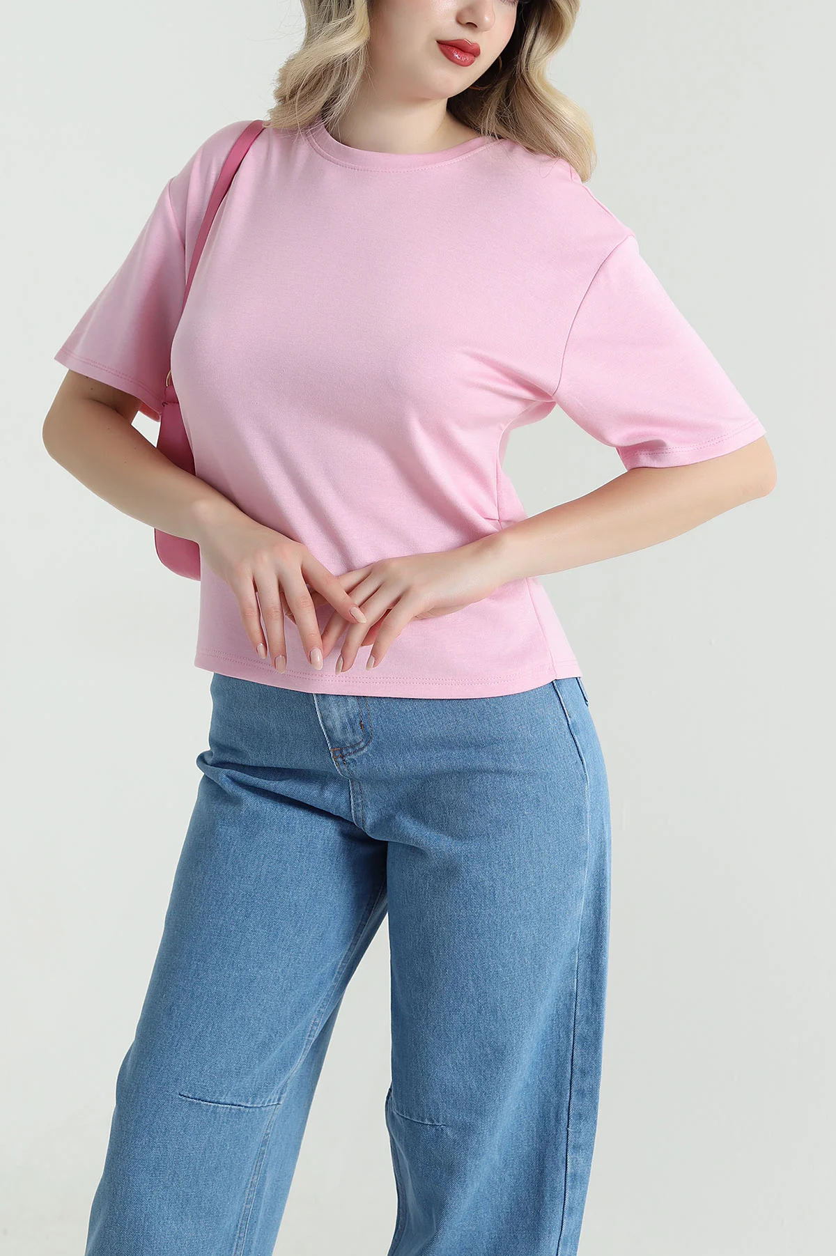 Pembe Arkası Yırtmaçlı Oysho Kadın Üst 465716