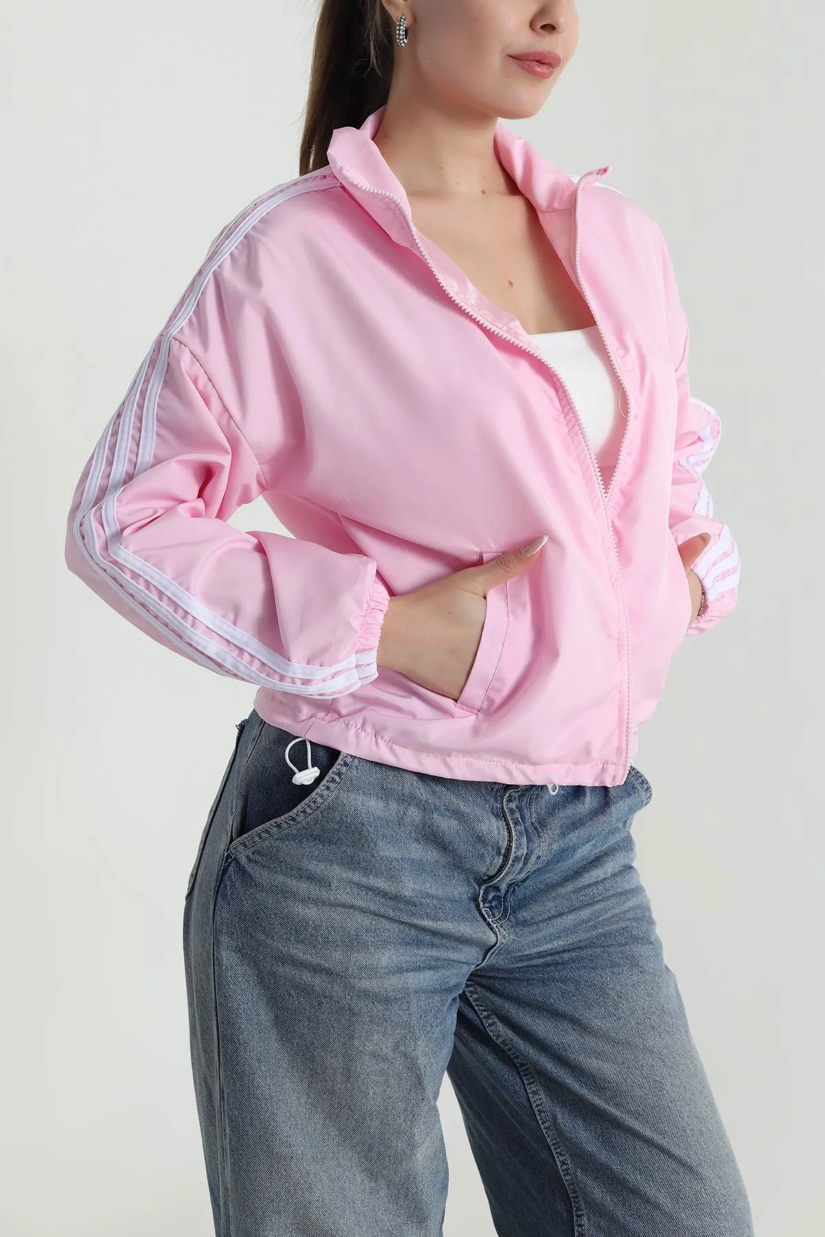 Pembe Astarlı Paraşüt Kadın Mevsimlik Mont 488572