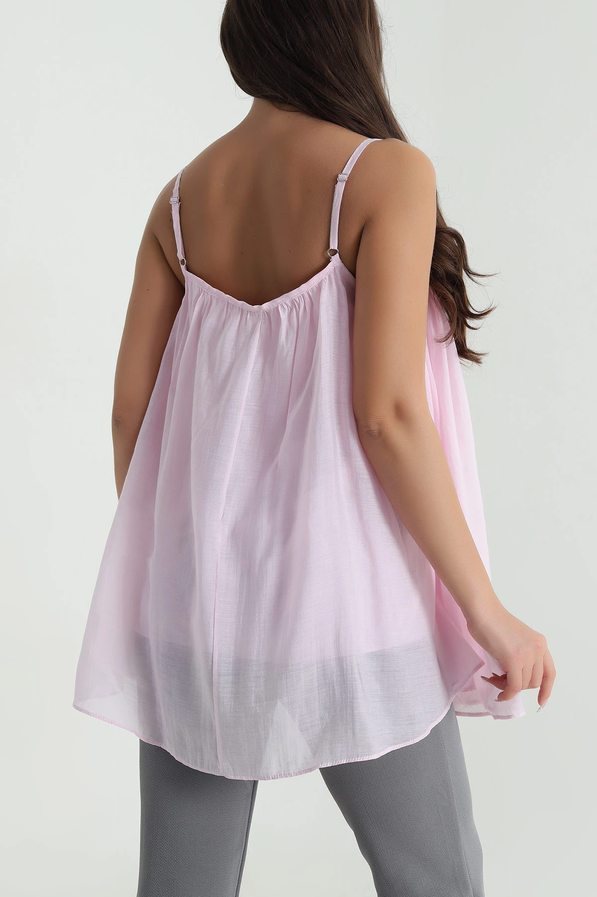 Pembe Astarlı Tensel Modal Kadın Bluz 484063