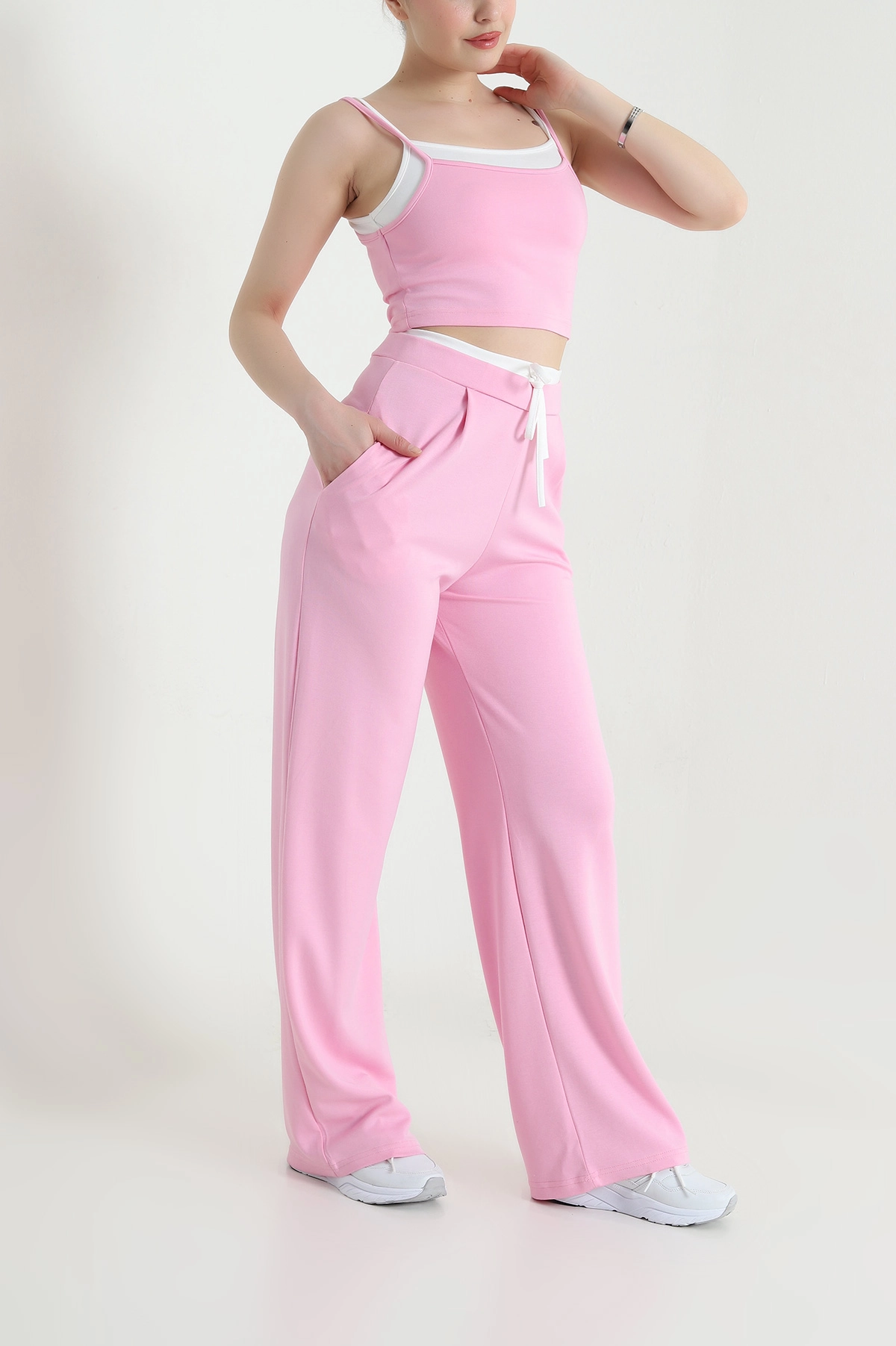 Pembe Atletli Likralı Oysho Kadın İkili Takım 456850