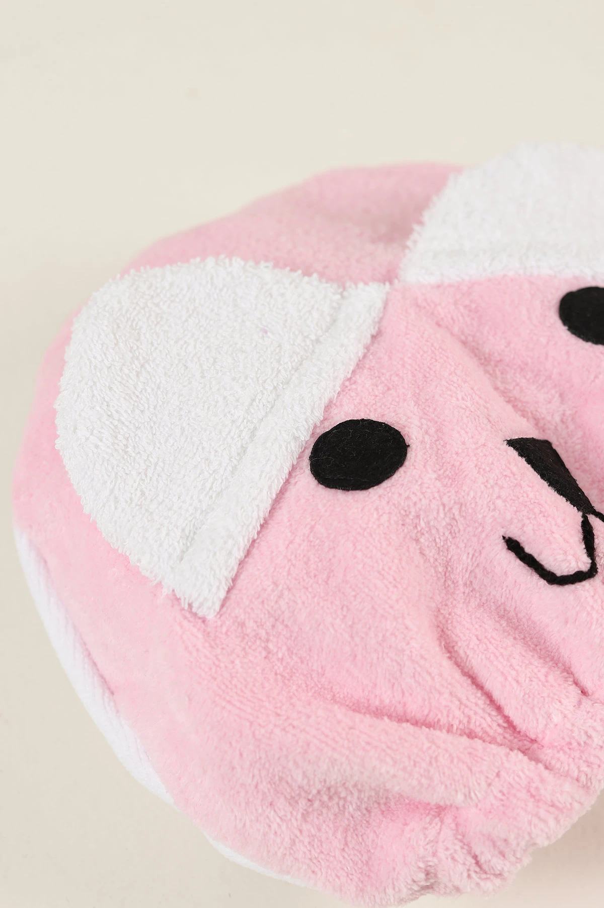 Pembe Ayıcıklı Lastikli Havlu Saç Kurulama Bonesi 253892