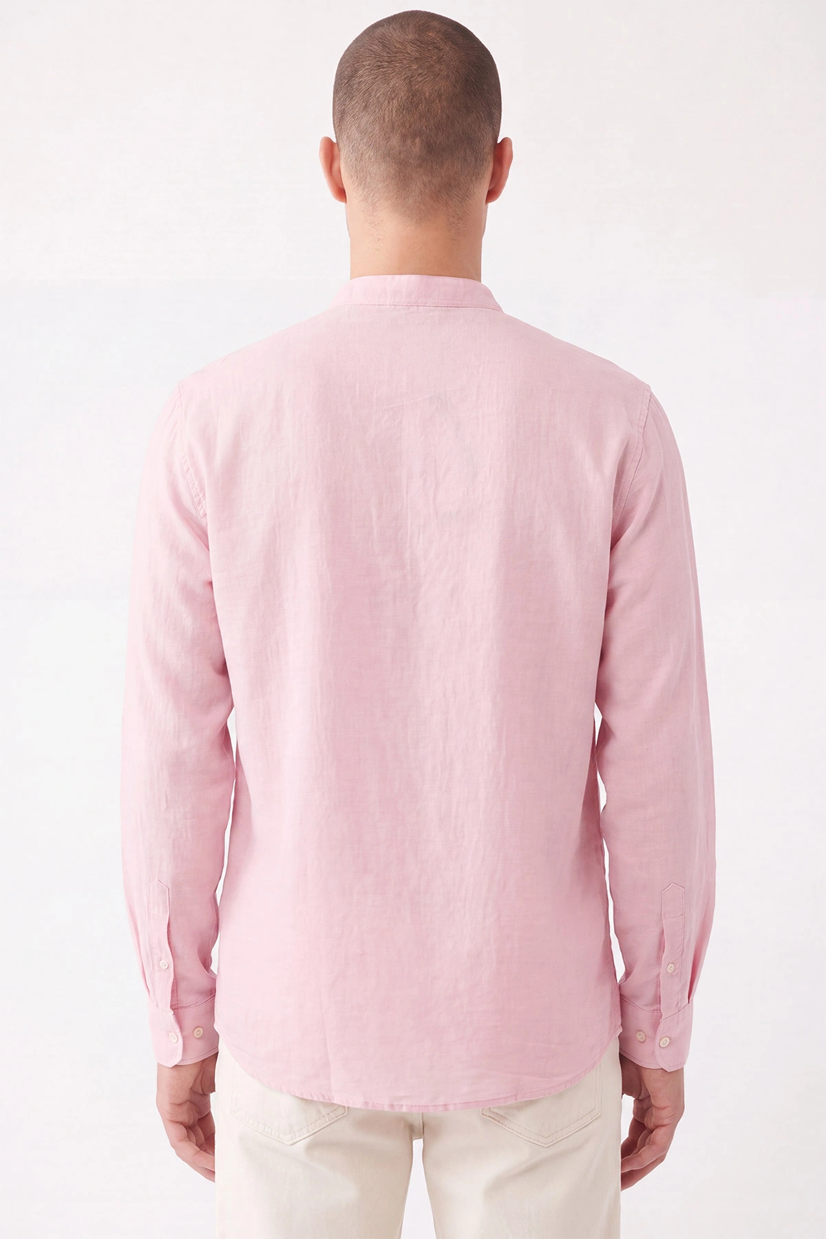 Pembe Bambu Hakim Yaka Erkek Gömlek 471892