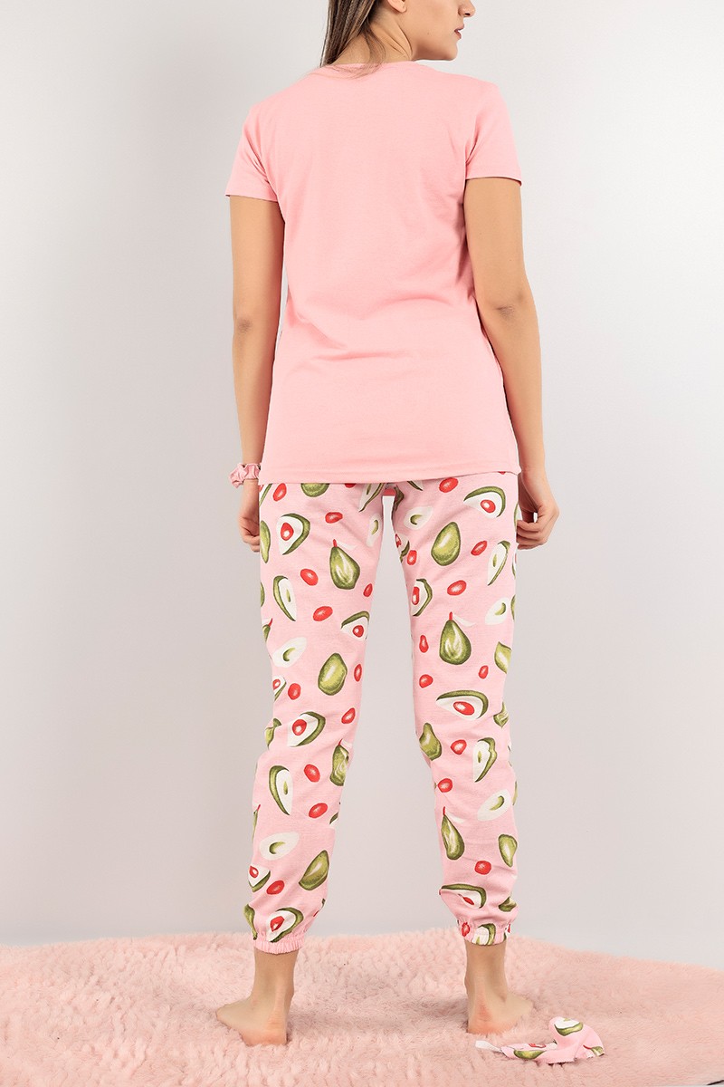 Pembe Baskılı Bayan Pijama Takımı 108496