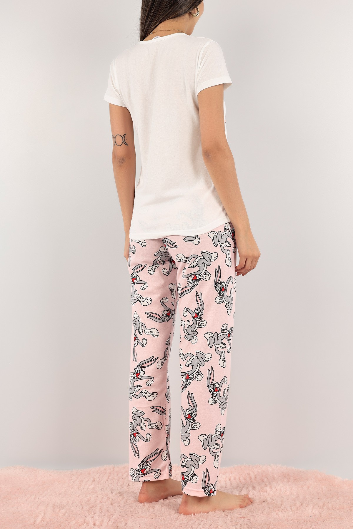 Pembe Baskılı Bayan Pijama Takımı 123047