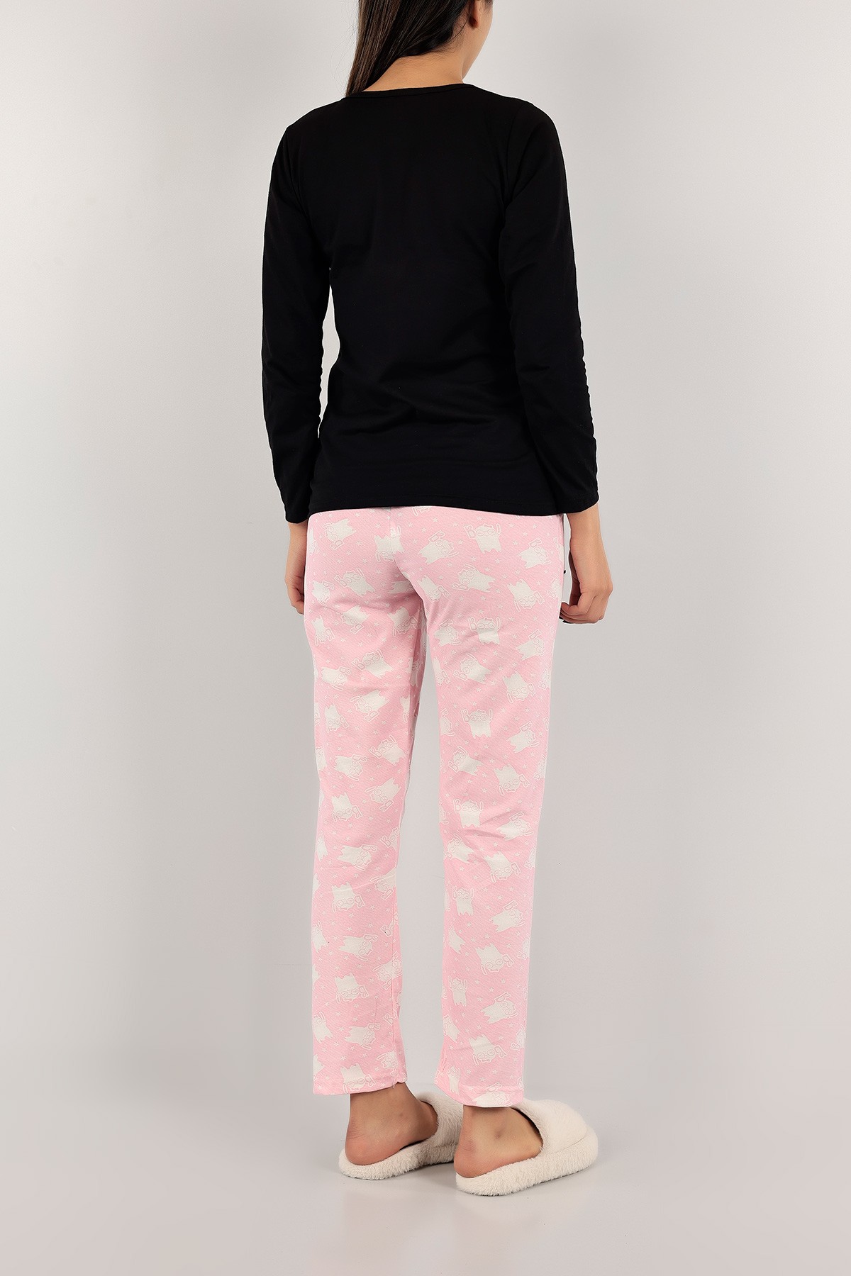 Pembe Baskılı Bayan Pijama Takımı 140854