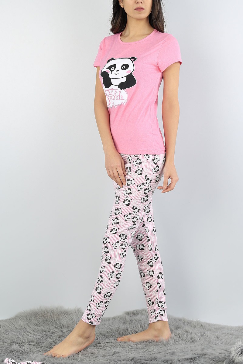 Pembe Baskılı Bayan Pijama Takımı 54929